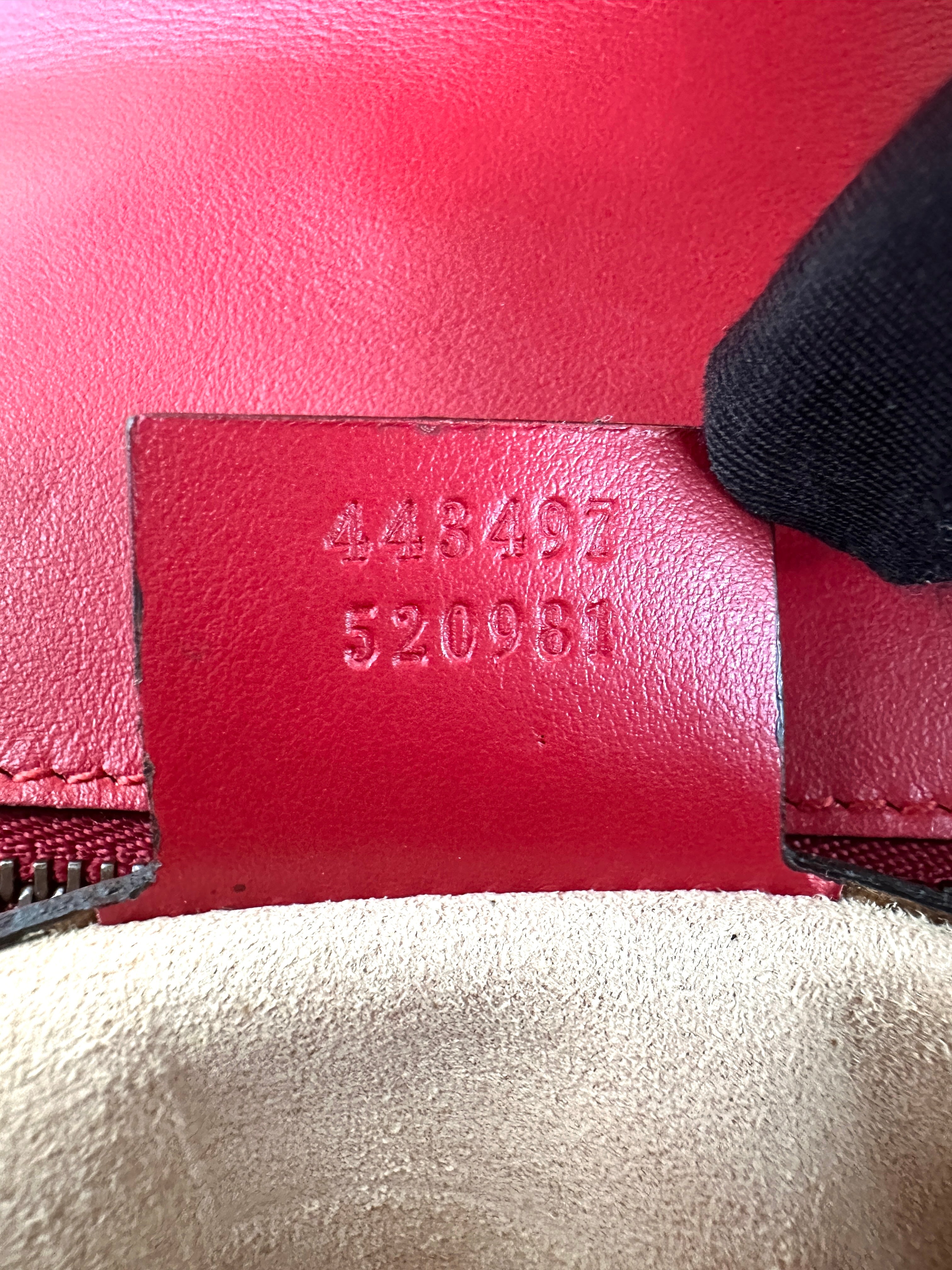 Gucci GG Marmont Red Matelasse Leather Shoulder Bag GG1114