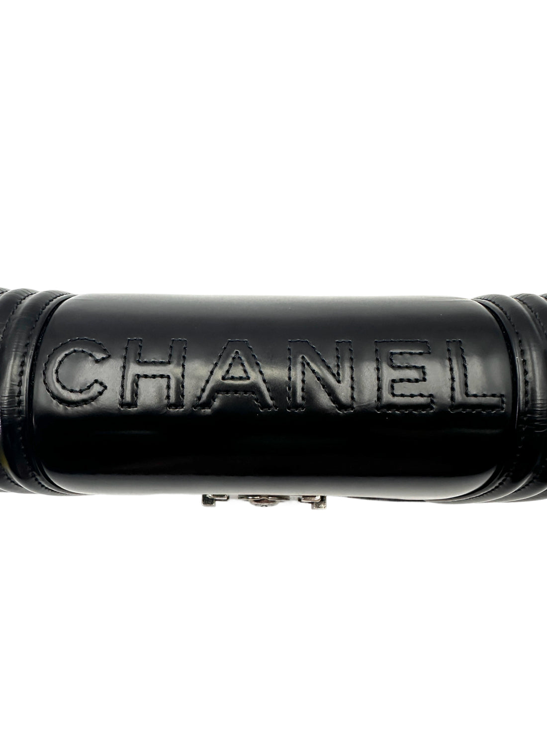 Chanel LeBoy Black Smooth Leather Flap Bag With Silver Buckle(21***70) CC2030