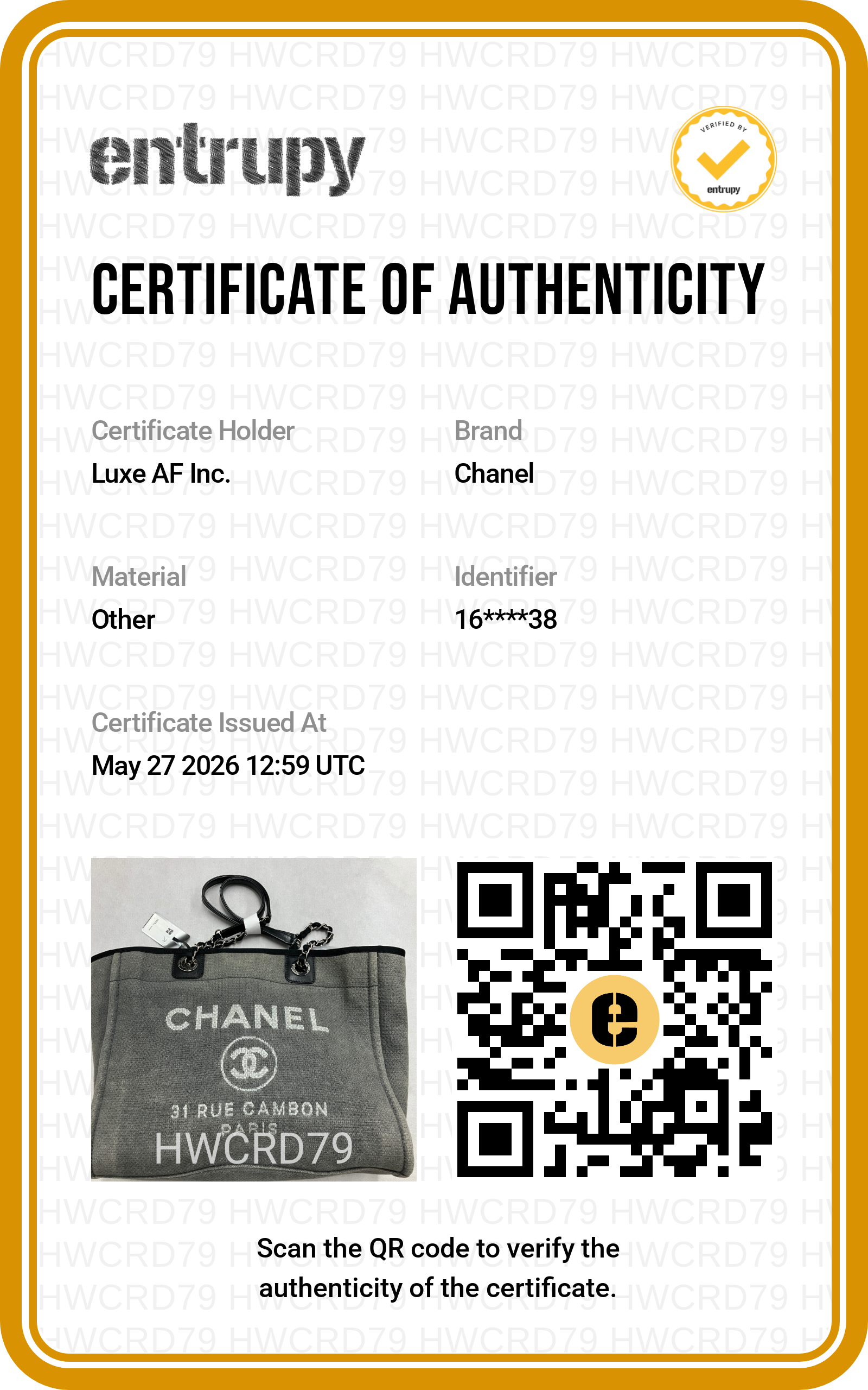 Chanel Deauville Grey Canvas Handle Bag(16***38) CC2038