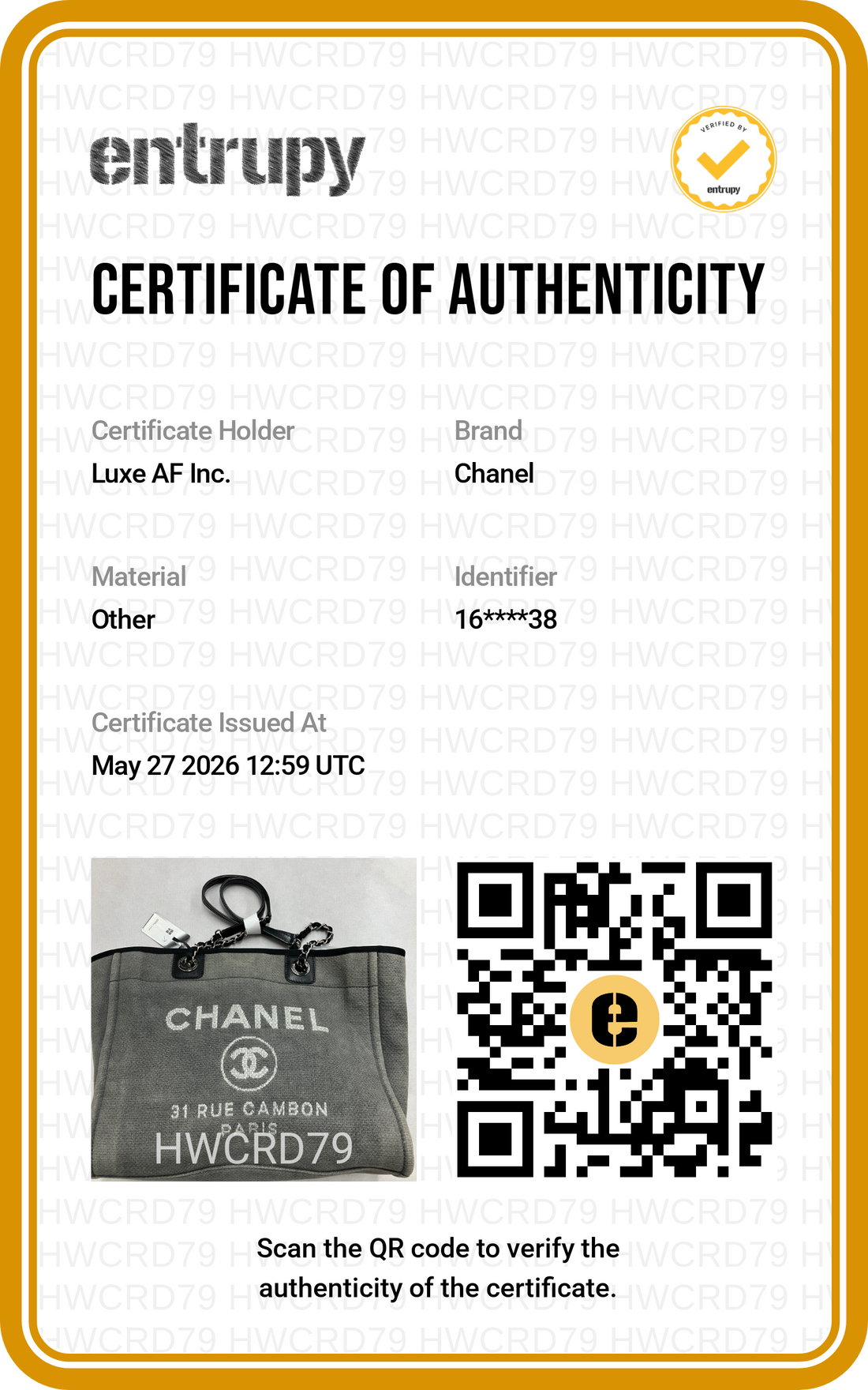 Chanel Deauville Grey Canvas Handle Bag(16***38) CC2038