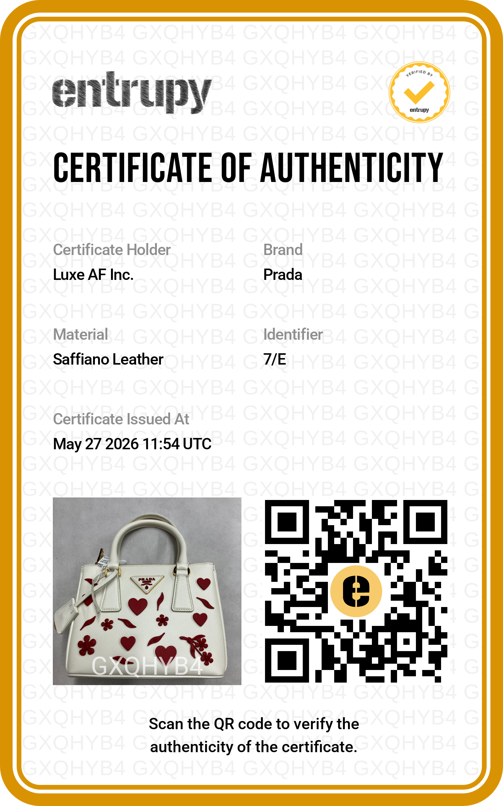Prada Galleria Valentine's Day Special White Saffiano Leather Handle Bag PR392