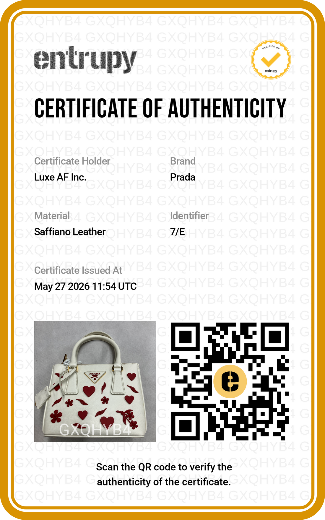 Prada Galleria Valentine's Day Special White Saffiano Leather Handle Bag PR392