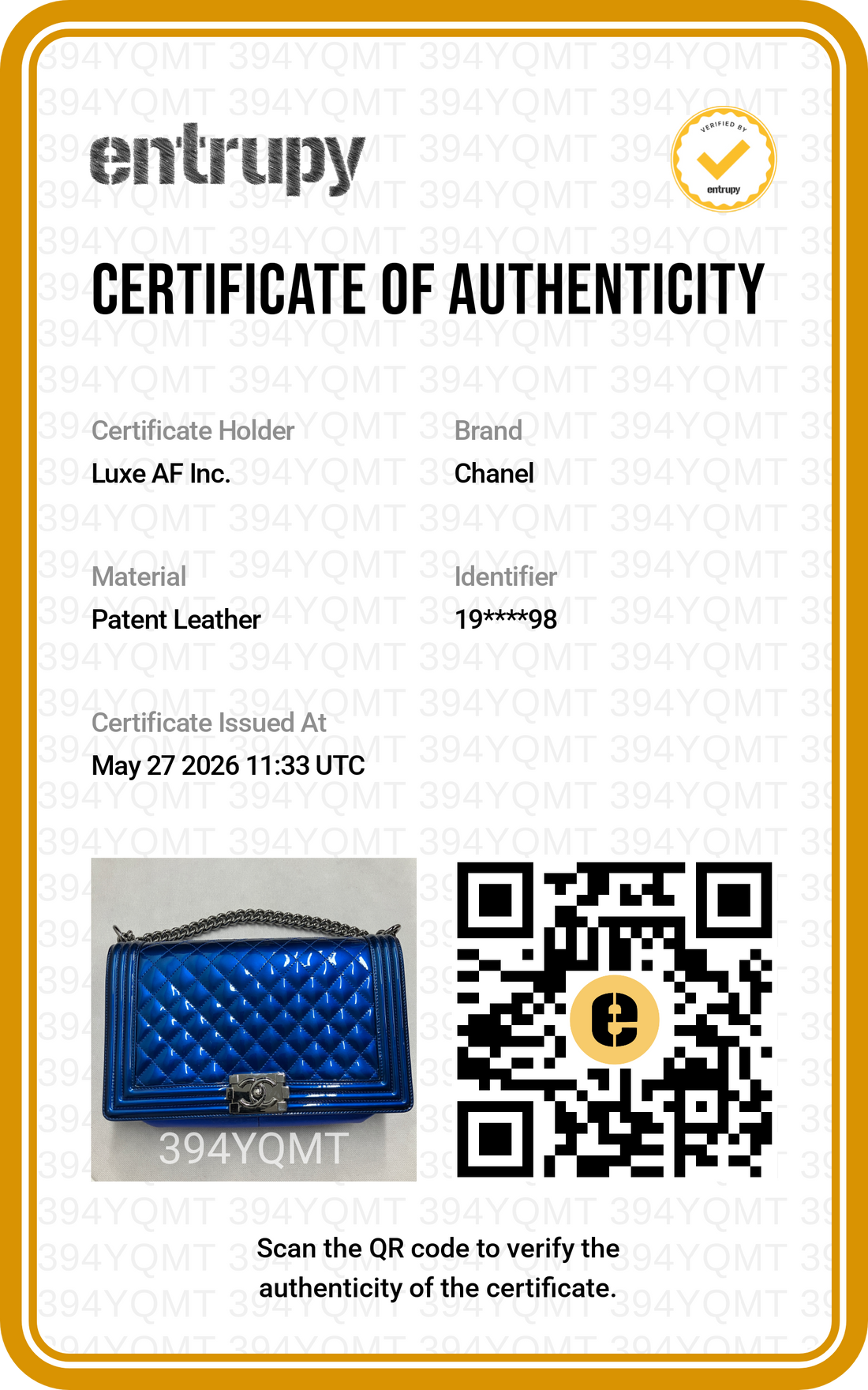 Chanel LeBoy Blue Quilted Patent Leather Flap Bag With Silver Buckle(19***98) CC2031