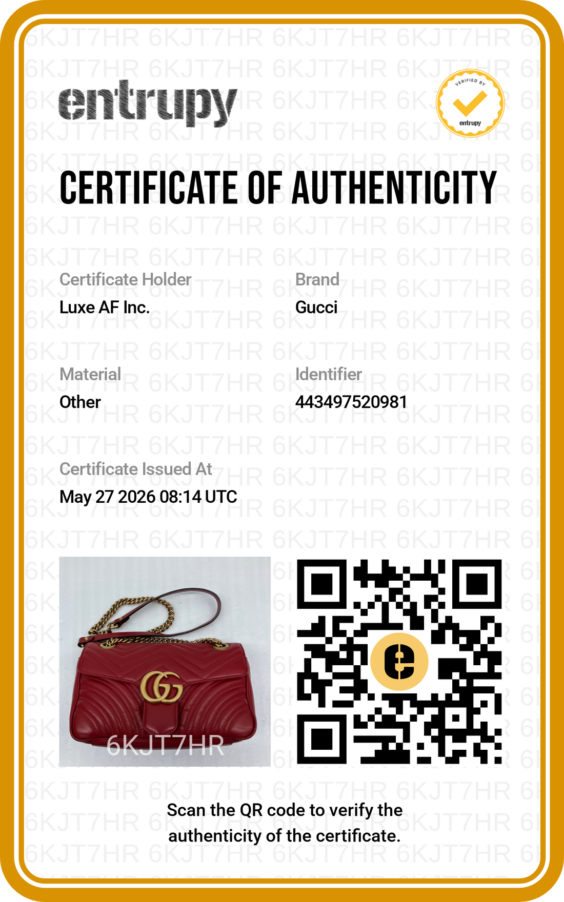 Gucci GG Marmont Red Matelasse Leather Shoulder Bag GG1114