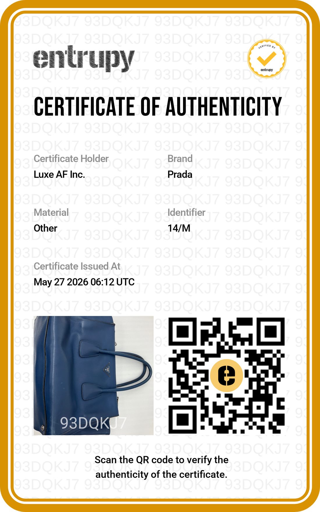 Prada Galleria Navy Saffiano Leather Handle Bag PR474