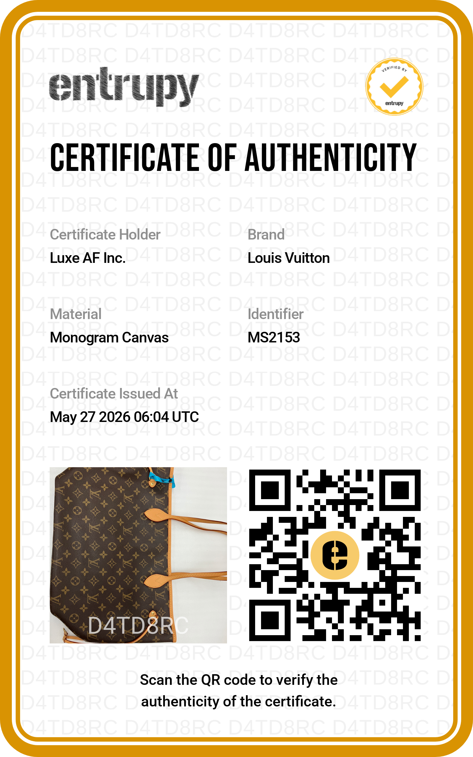 Louis Vuitton Neverfull MM Monogram Canvas Handle Bag LV2848
