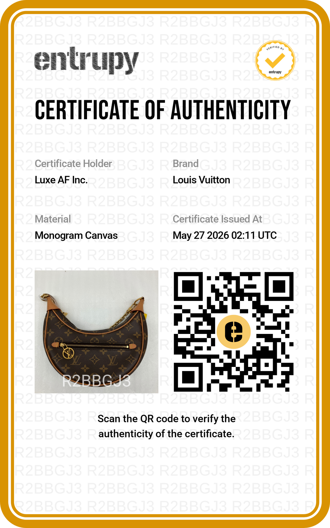 Louis Vuitton Loop Monogram Canvas Shoulder Bag LV2838