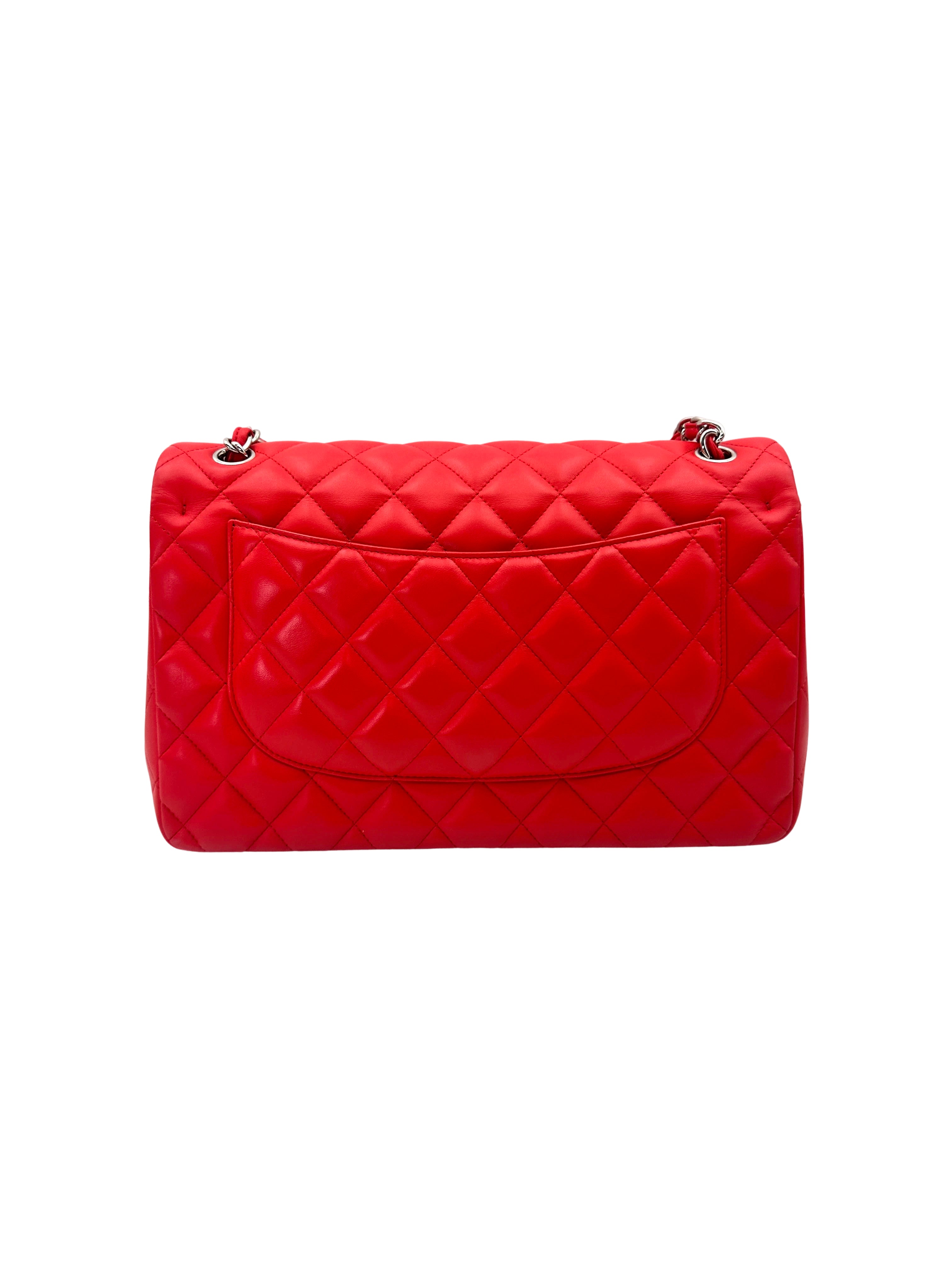 Chanel Classic Flap Red Quilted Leather Flap Bag With Gold Buckle(22***68) CC2032
