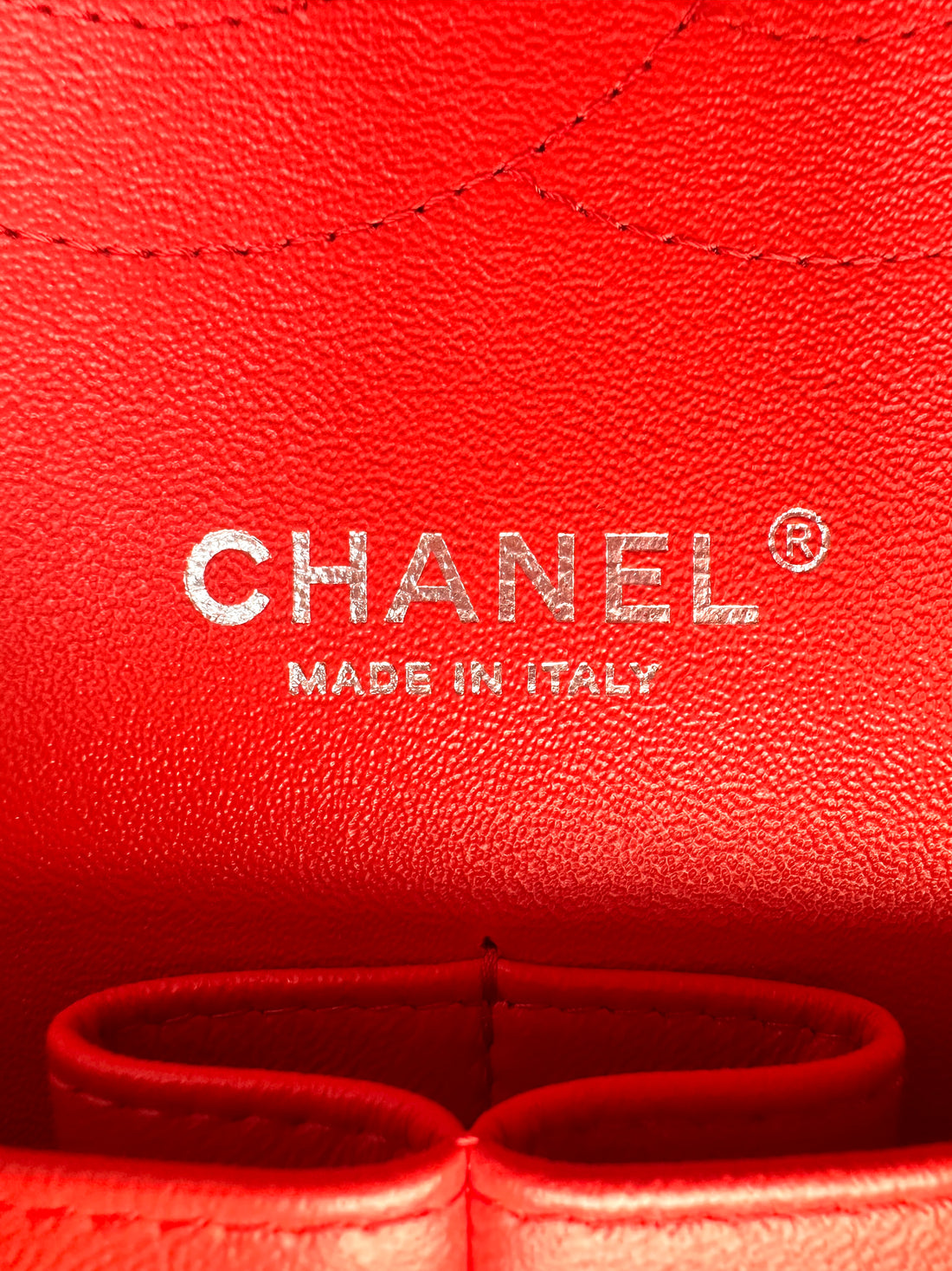 Chanel Classic Flap Red Quilted Leather Flap Bag With Gold Buckle(22***68) CC2032