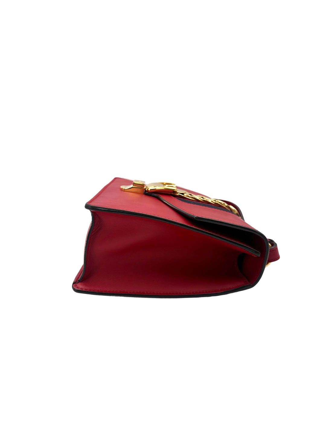 Gucci Sylvie Red Leather Medium Size Shoulder Bag GG1117