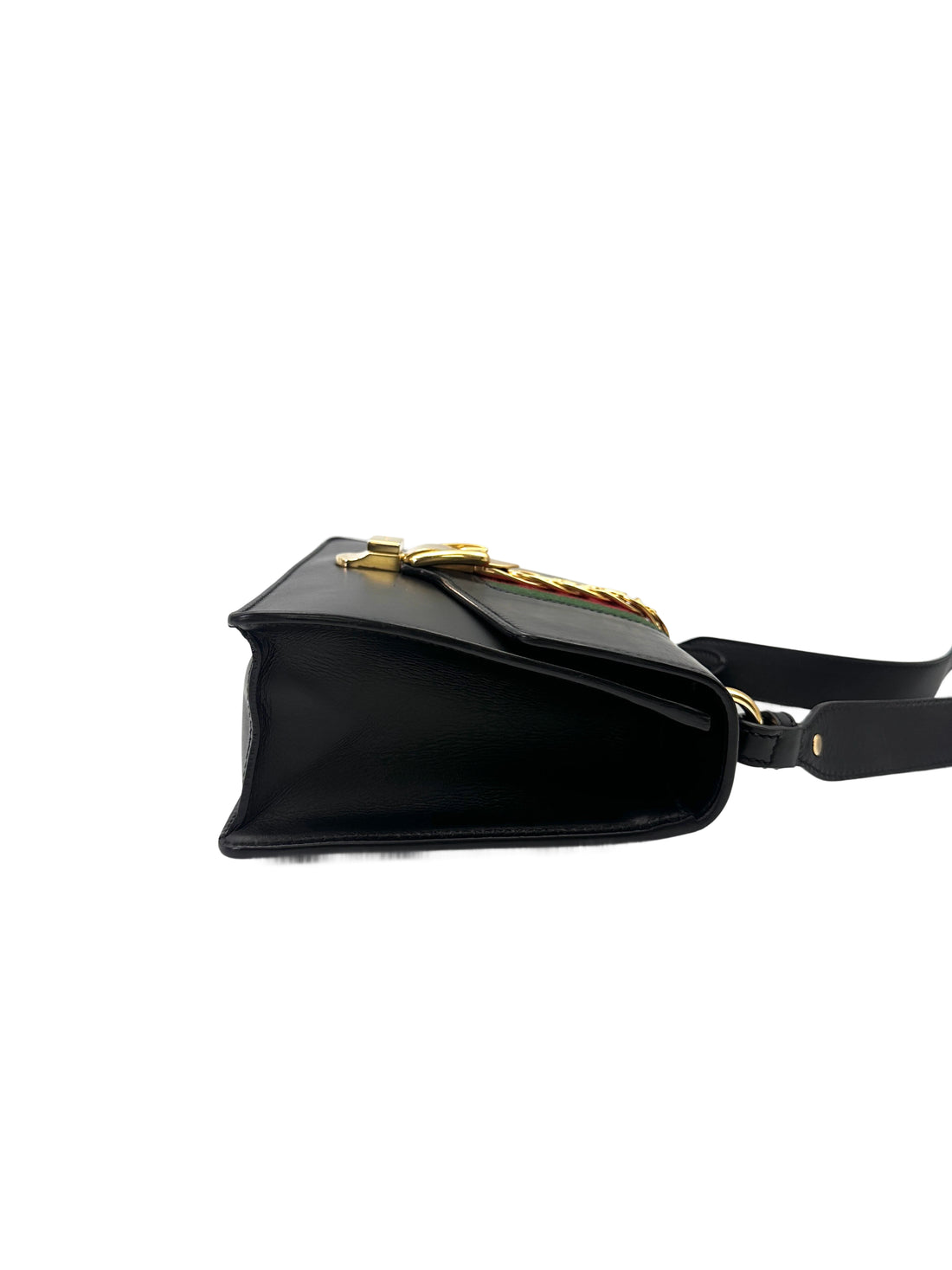 Gucci Sylvie Black Leather Shoulder Bag GG1119