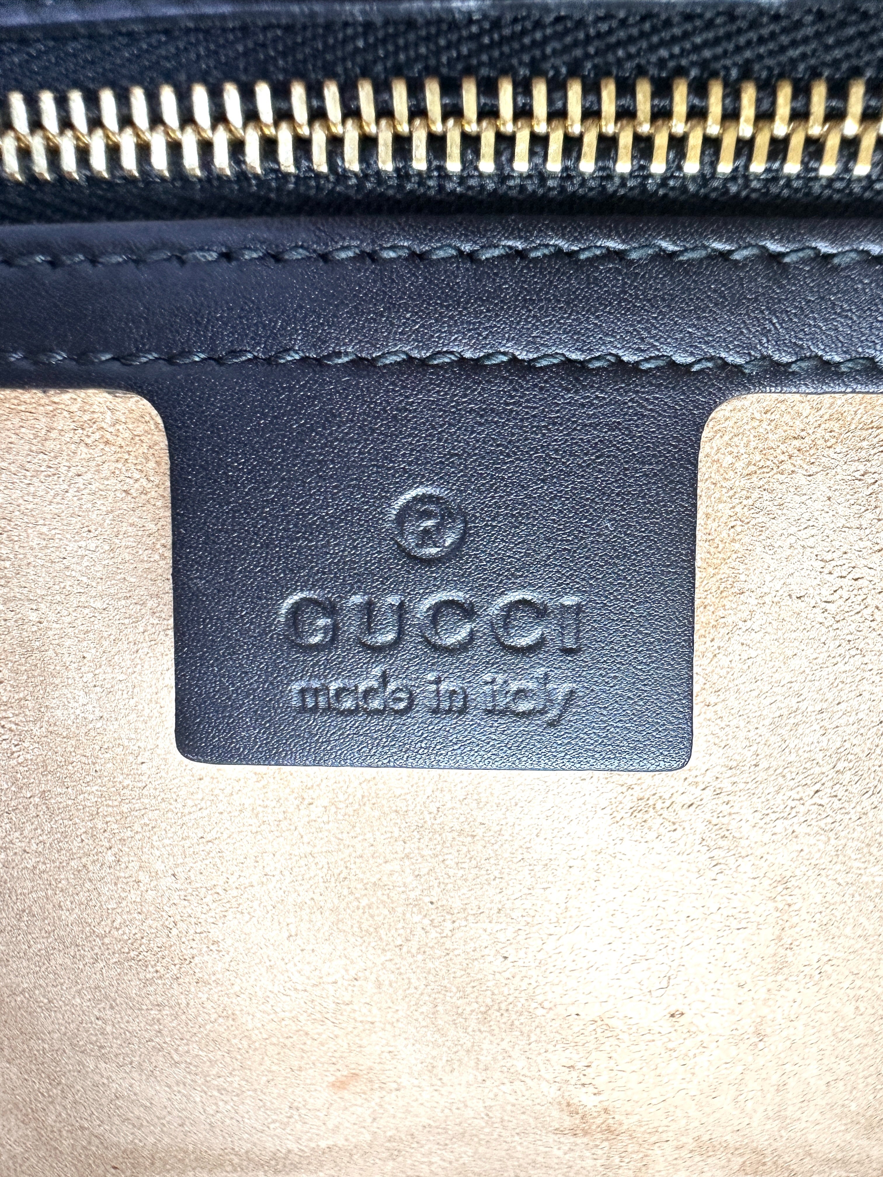 Gucci Sylvie Black Leather Shoulder Bag GG1119