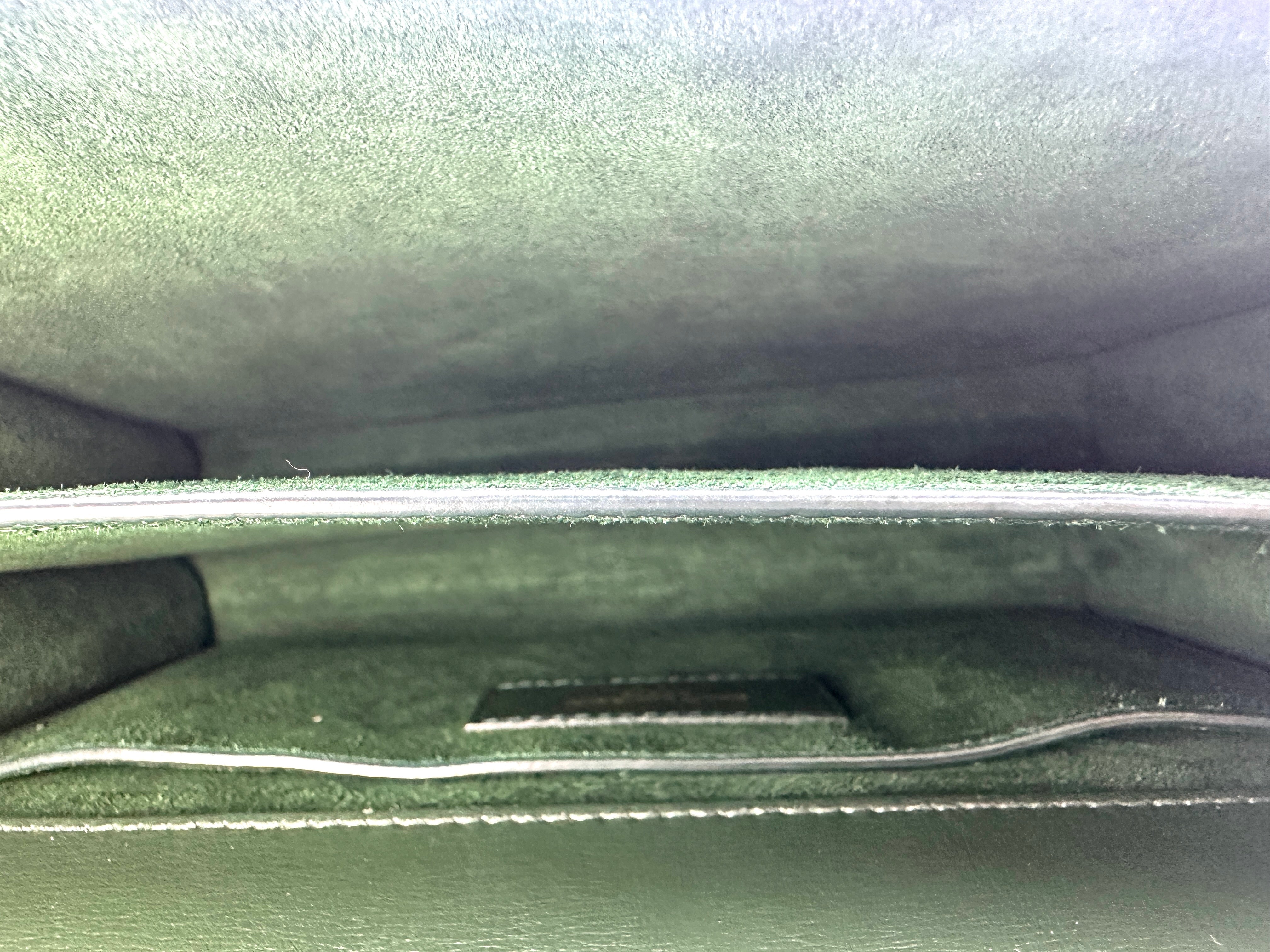 Saint Laurent Sunset Green Leather Shoulder Bag SL244