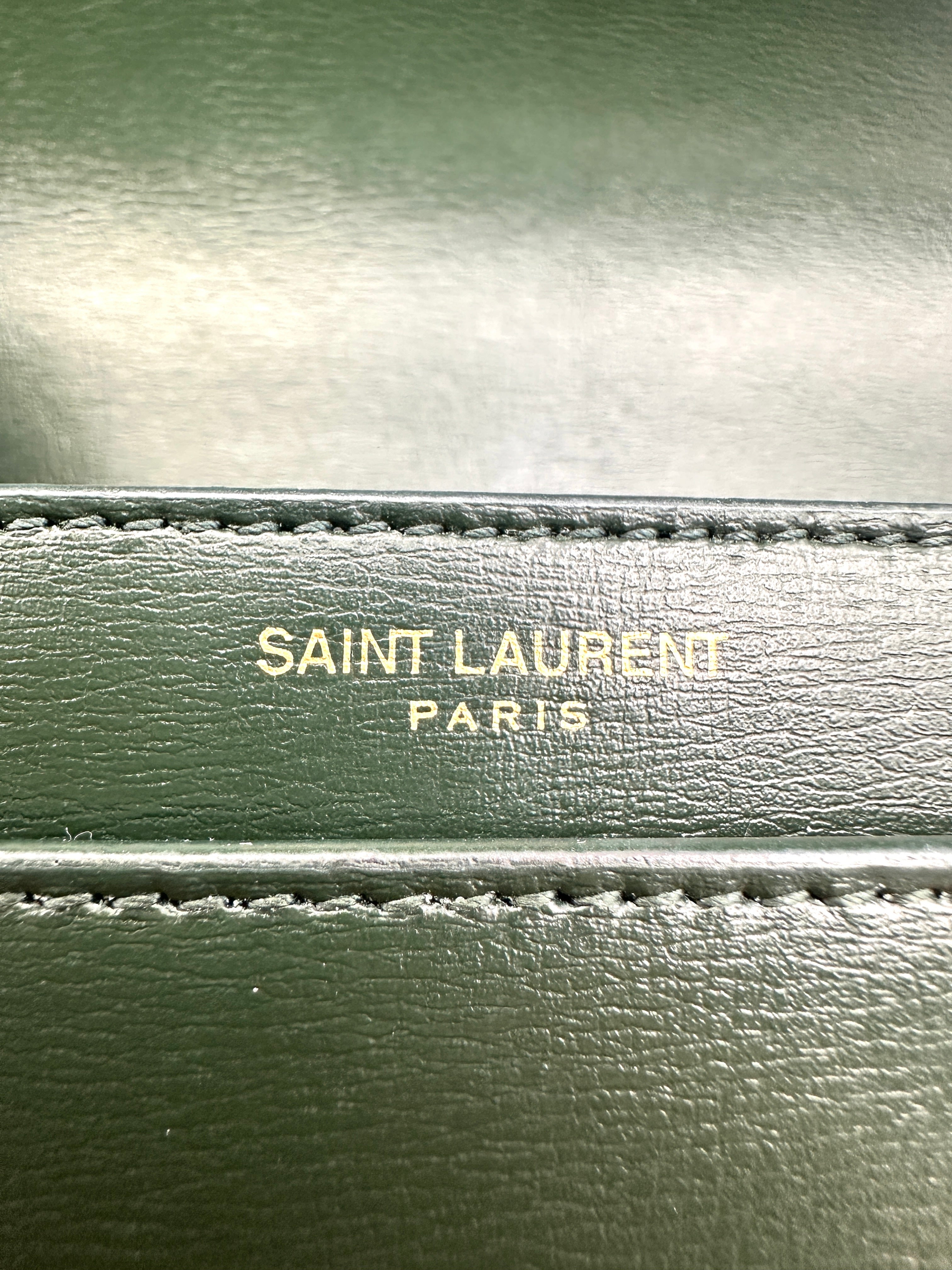 Saint Laurent Sunset Green Leather Shoulder Bag SL244