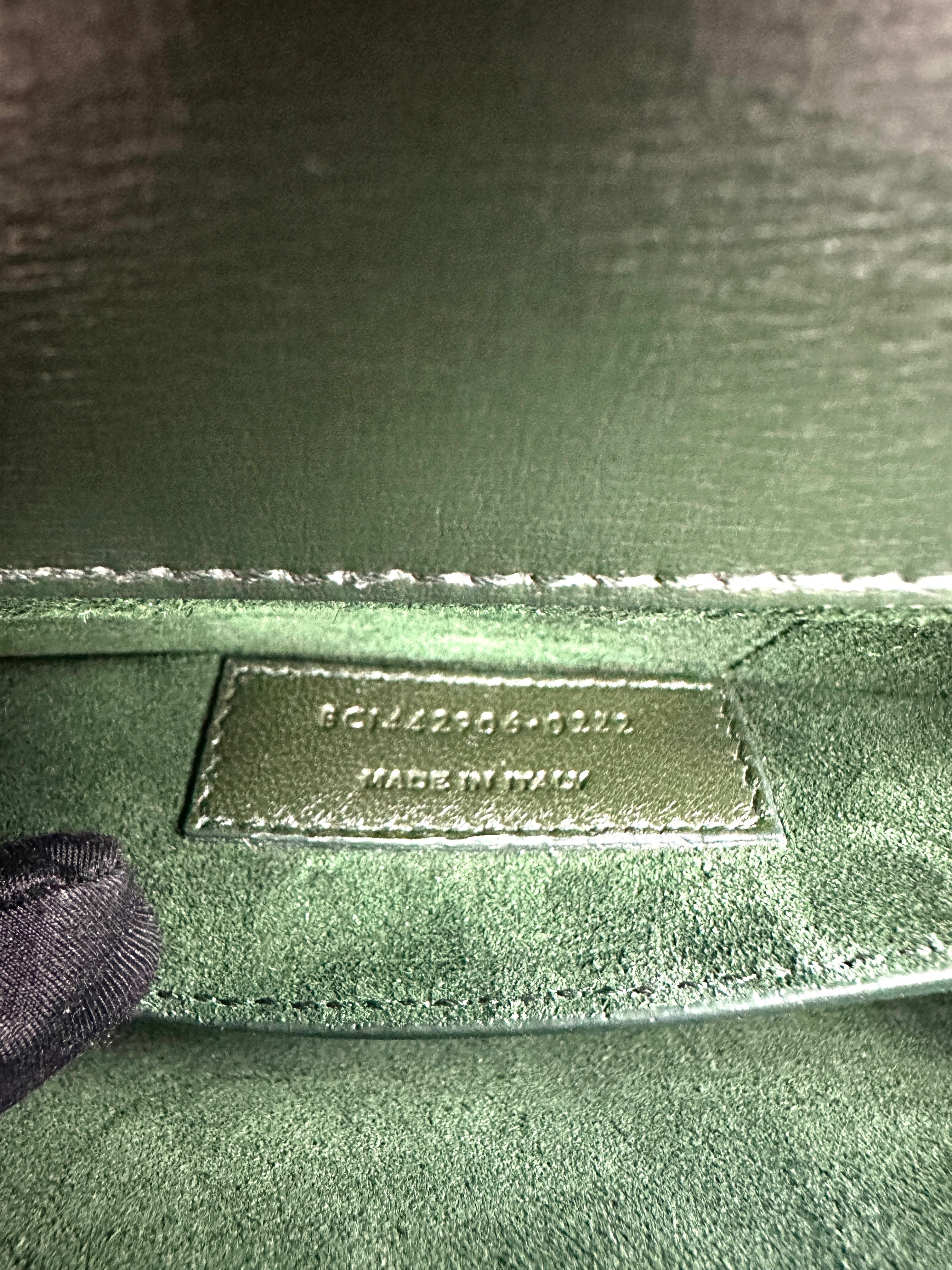 Saint Laurent Sunset Green Leather Shoulder Bag SL244