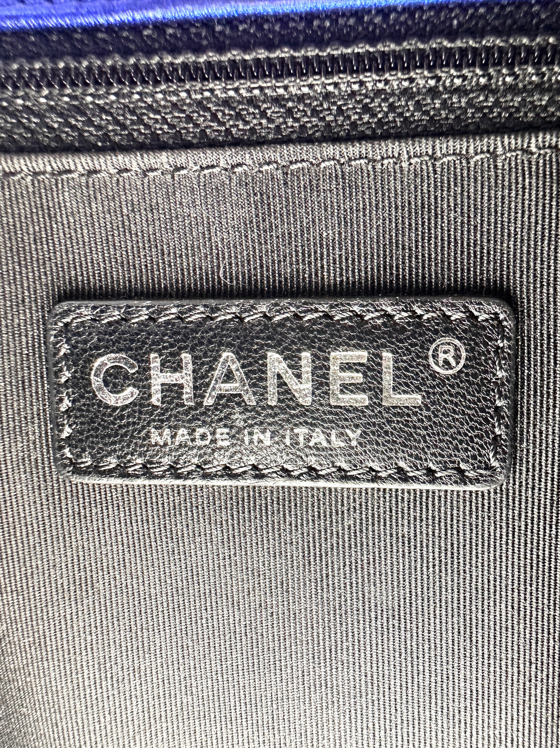 Chanel LeBoy Blue Quilted Patent Leather Flap Bag With Silver Buckle(19***98) CC2031