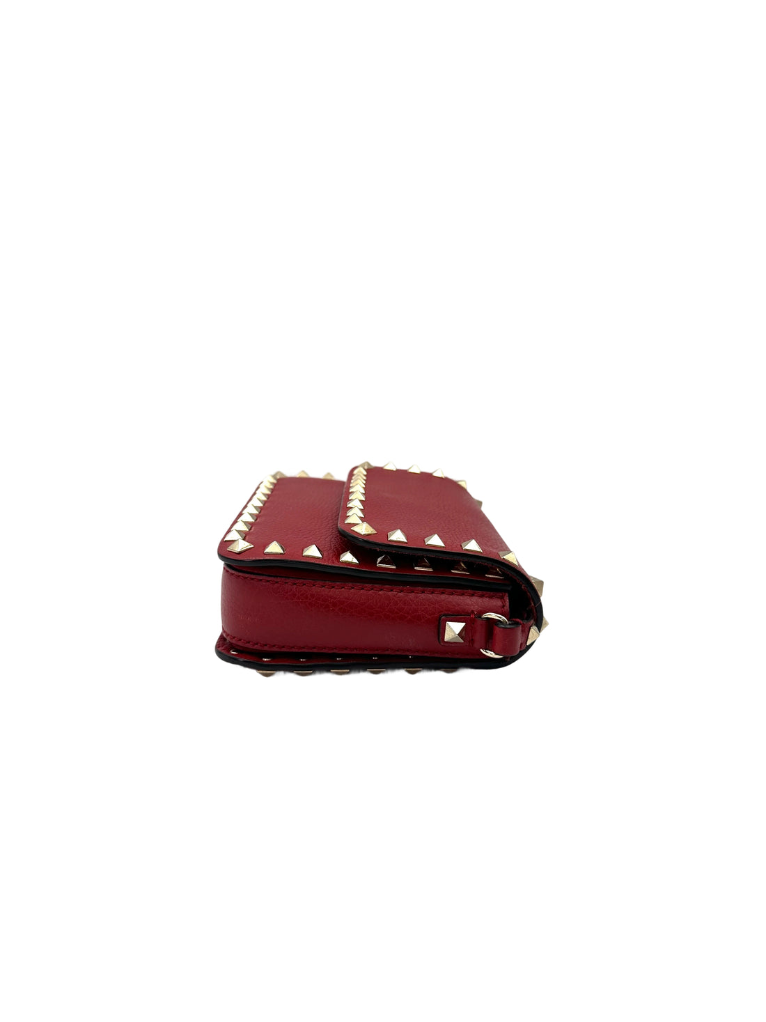 Valentino Garavani Rockstud Red Leather Flap Bag VT29