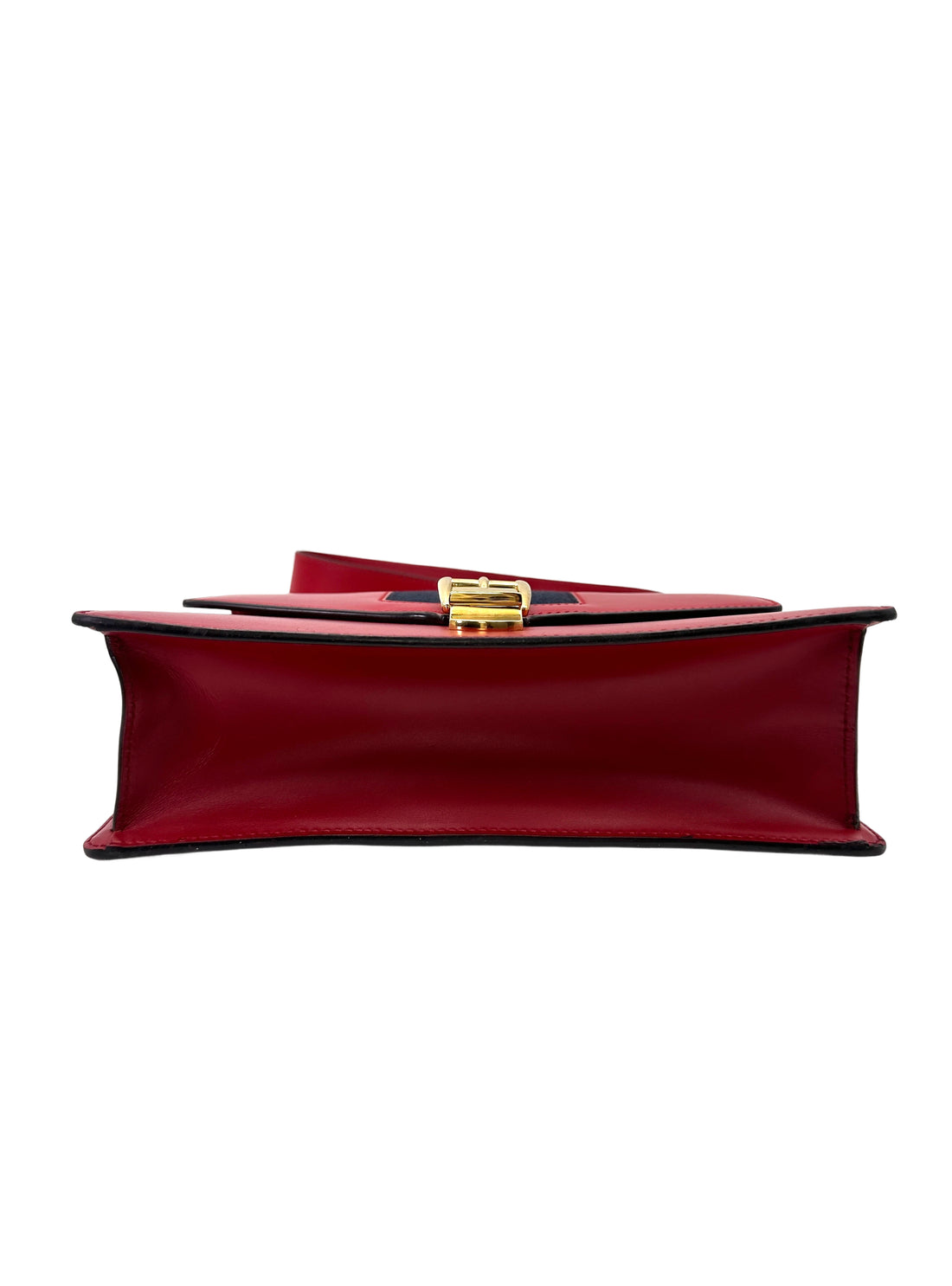 Gucci Sylvie Red Leather Medium Size Shoulder Bag GG1118
