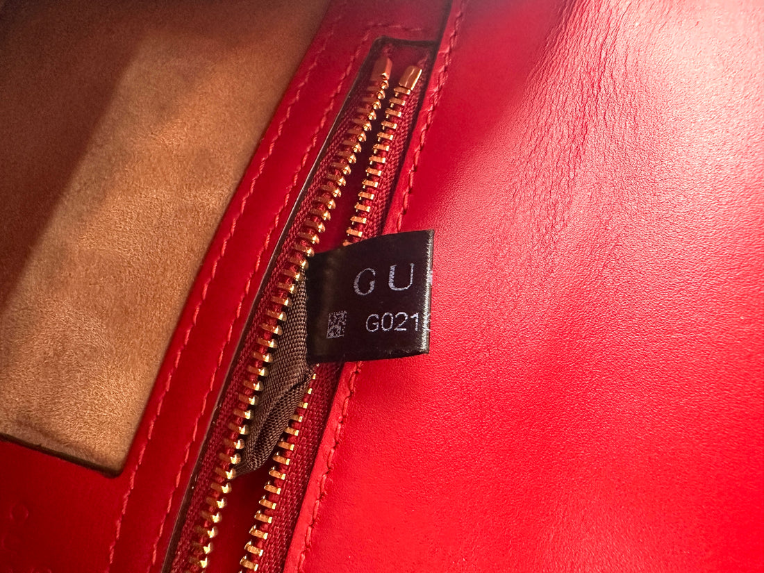 Gucci Sylvie Red Leather Medium Size Shoulder Bag GG1118