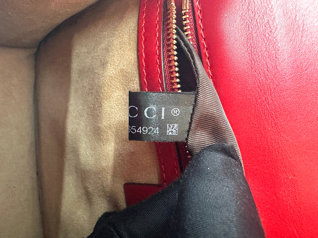 Gucci Sylvie Red Leather Medium Size Shoulder Bag GG1118