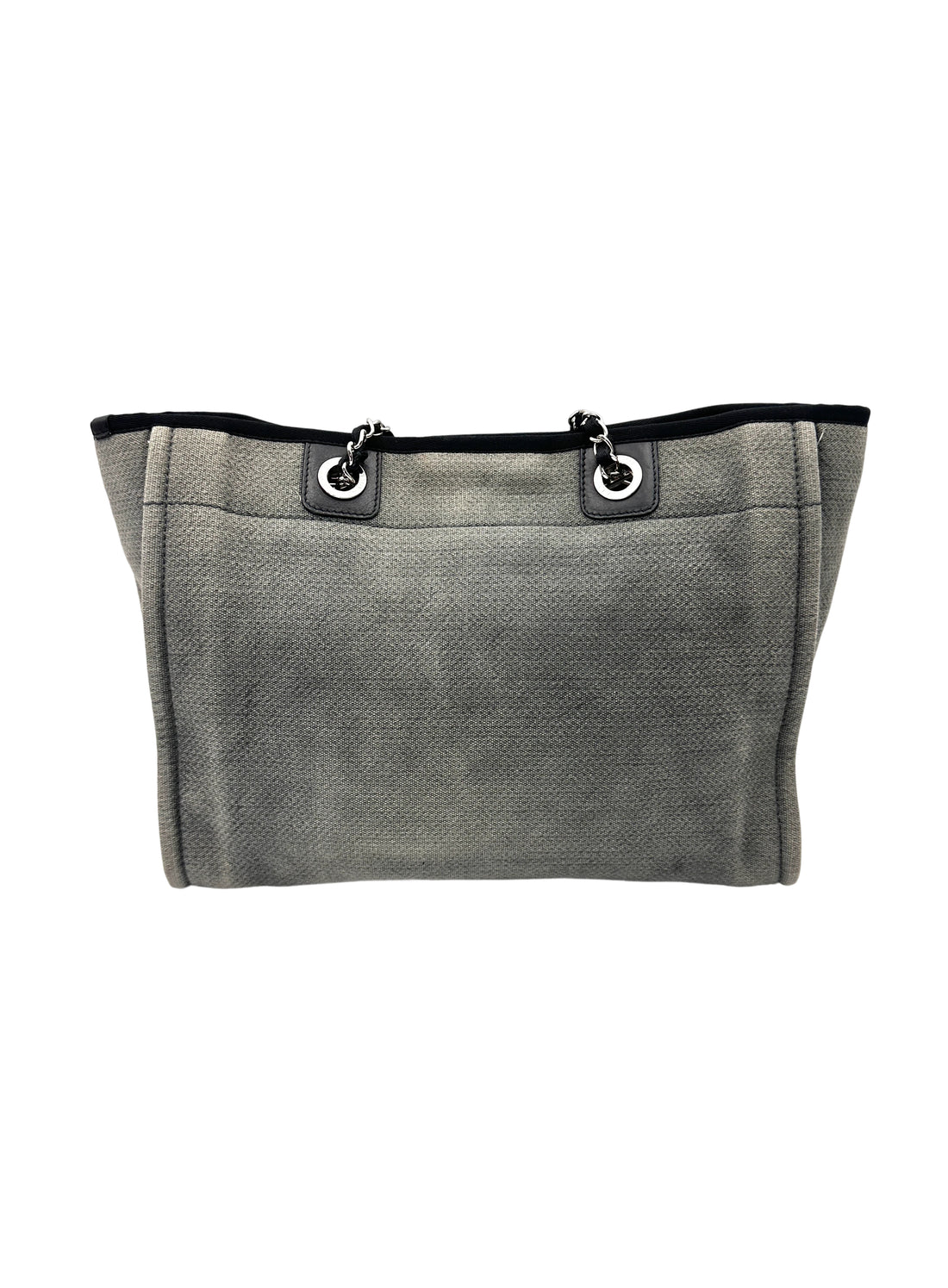 Chanel Deauville Grey Canvas Handle Bag(16***38) CC2038