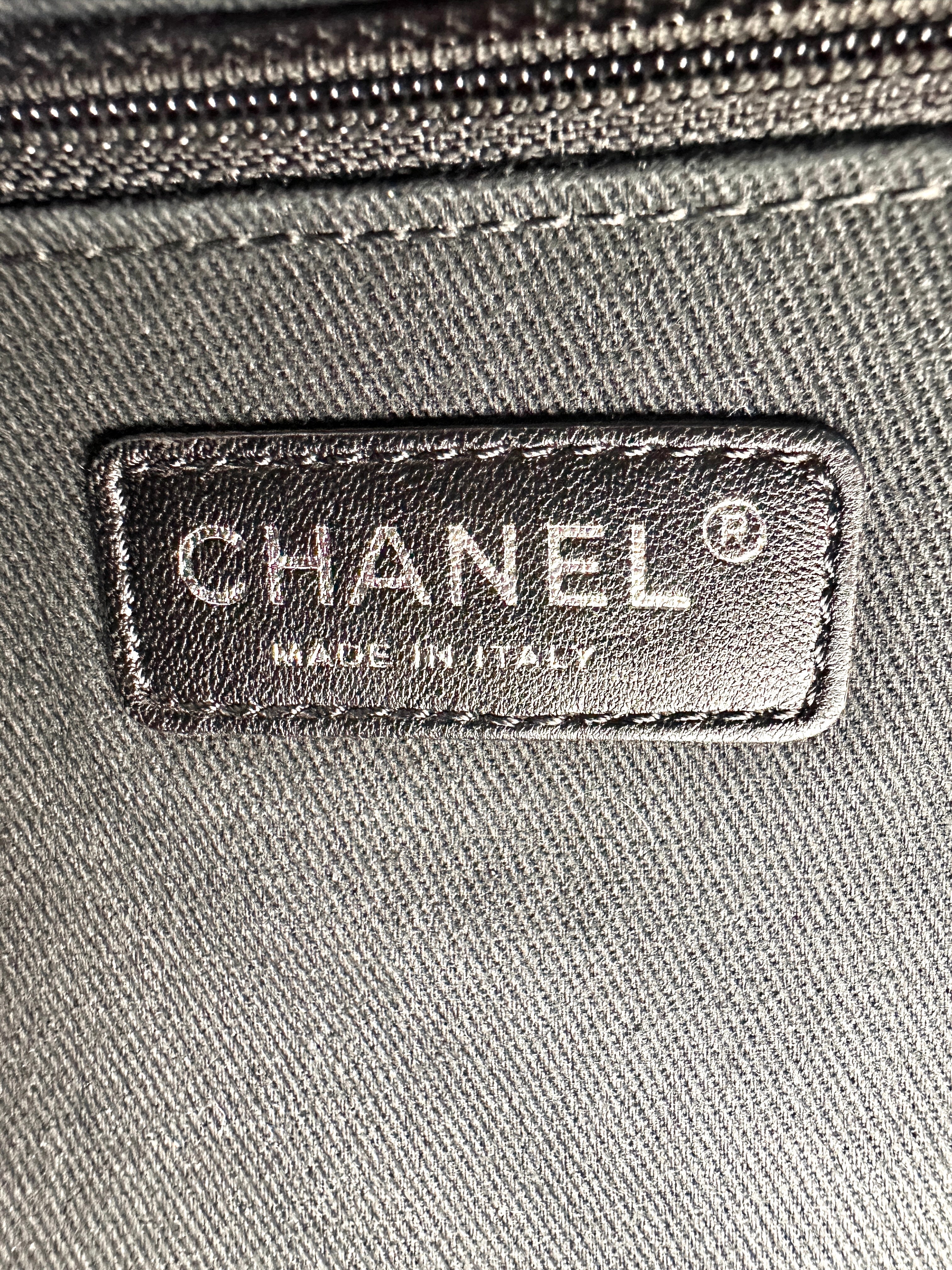 Chanel Deauville Grey Canvas Handle Bag(16***38) CC2038