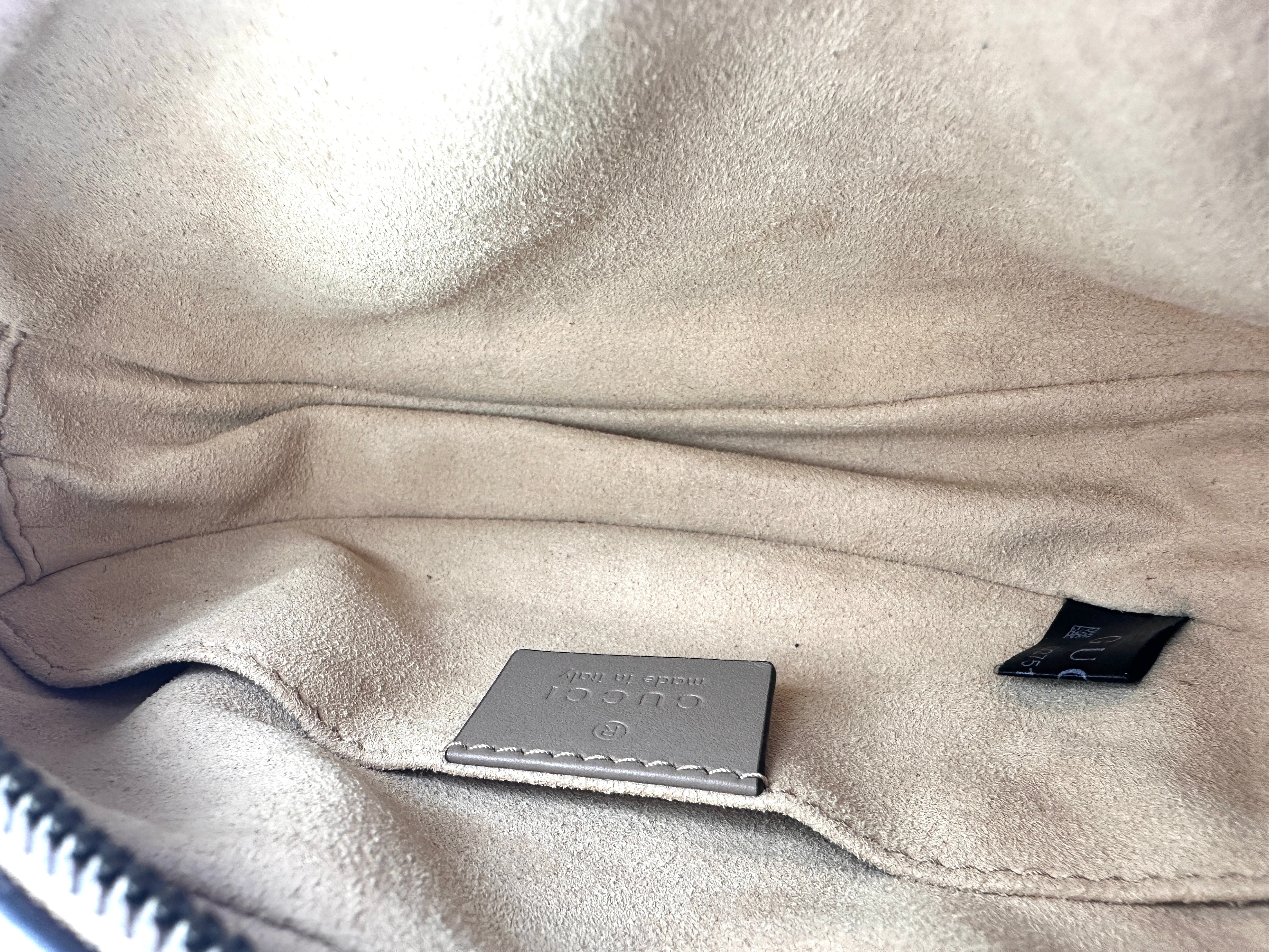 Gucci GG Marmont Beige Matelasse Leather Pouch GG1121