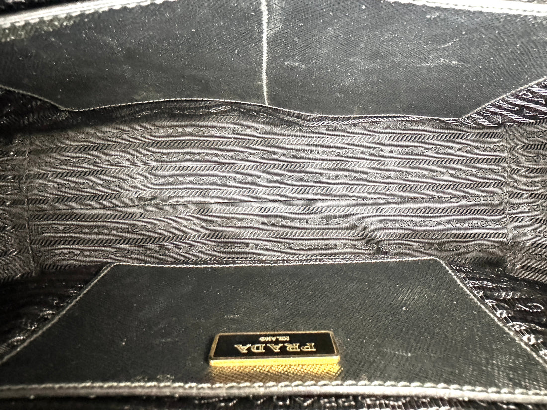 Prada Galleria Blue Saffiano Leather Handle Bag PR391