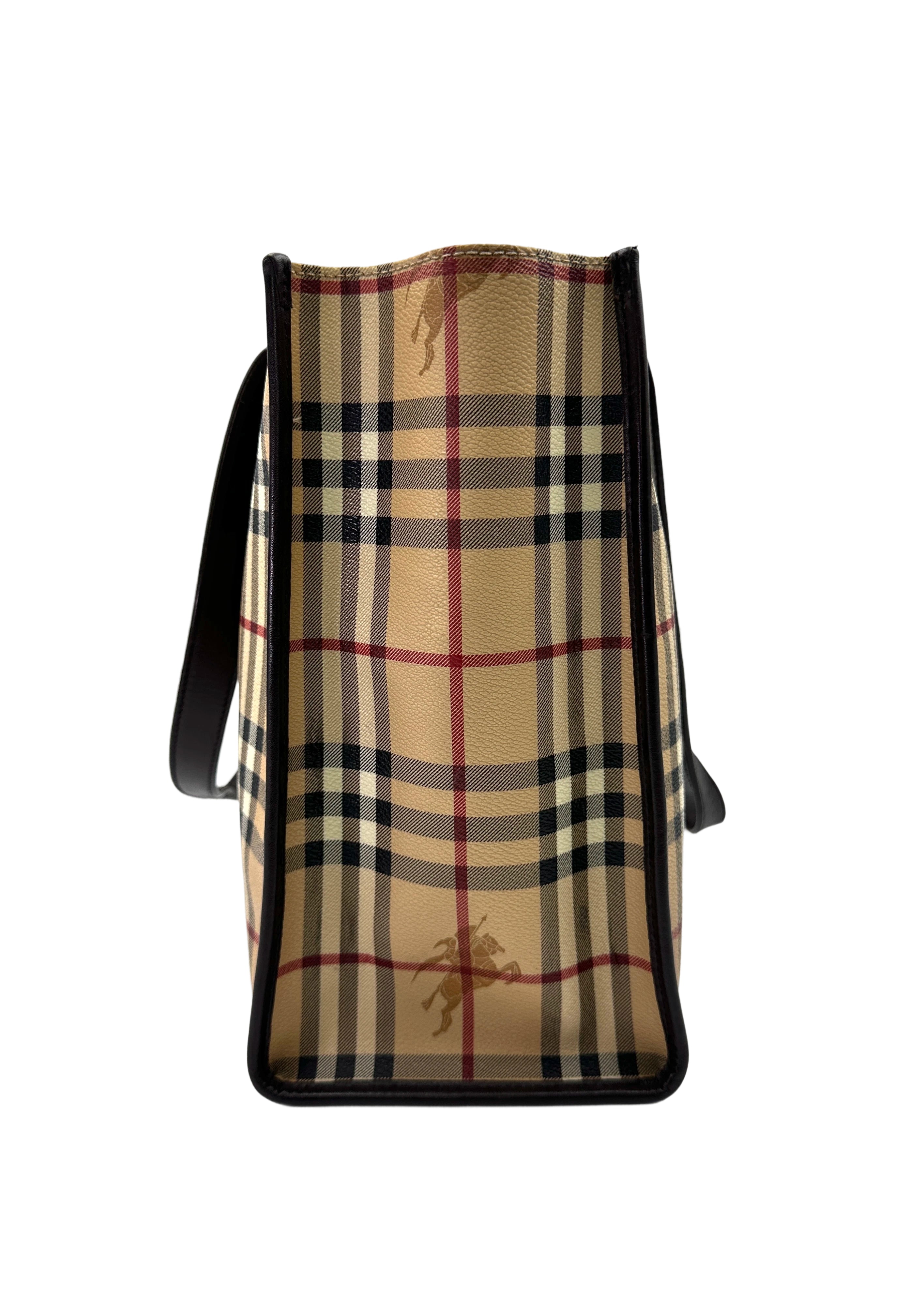 Burberry Classic Nova Check Canvas Handle Bag BR63