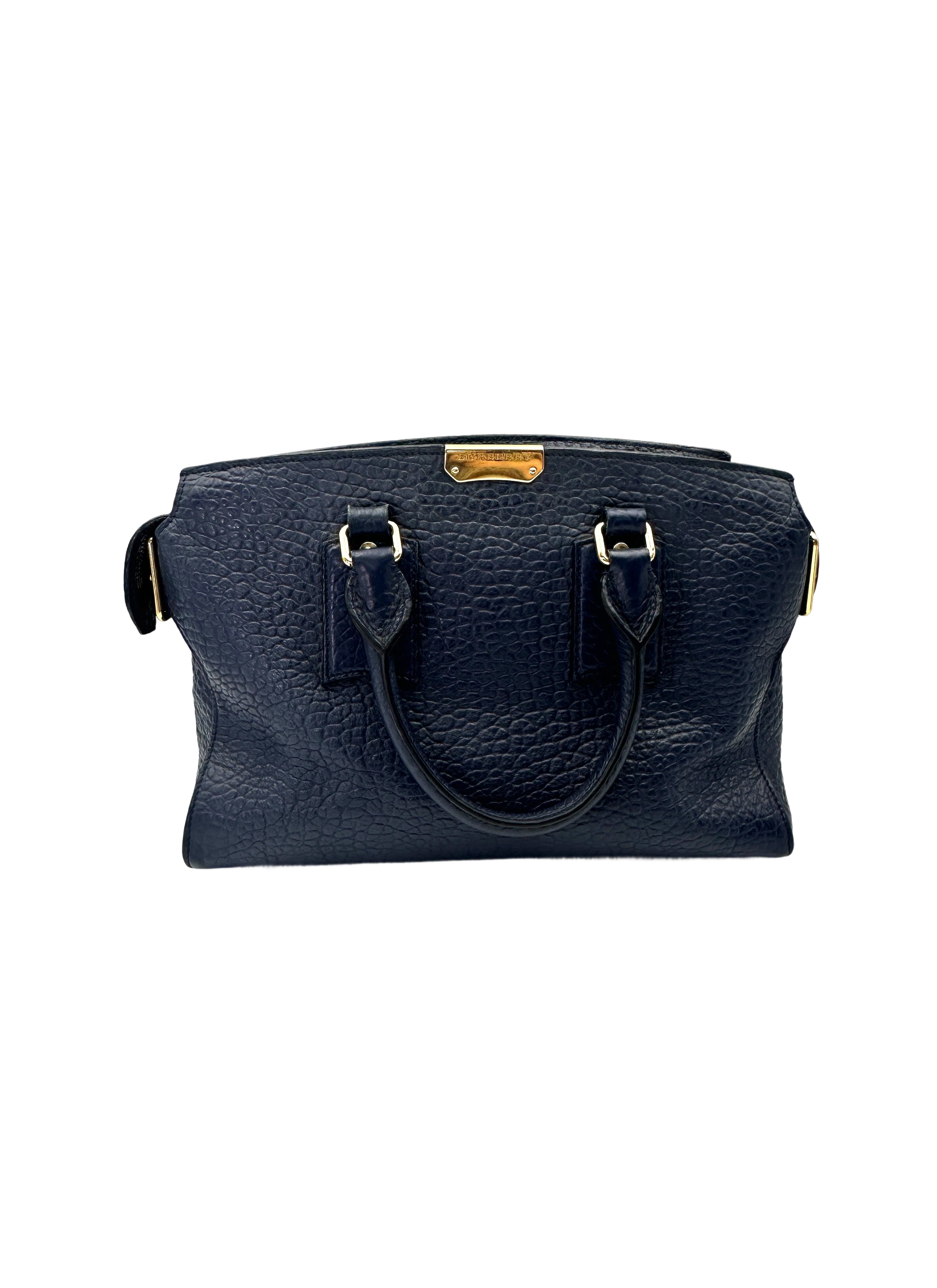 Burberry Clifton Black Leather Handle Bag BR64