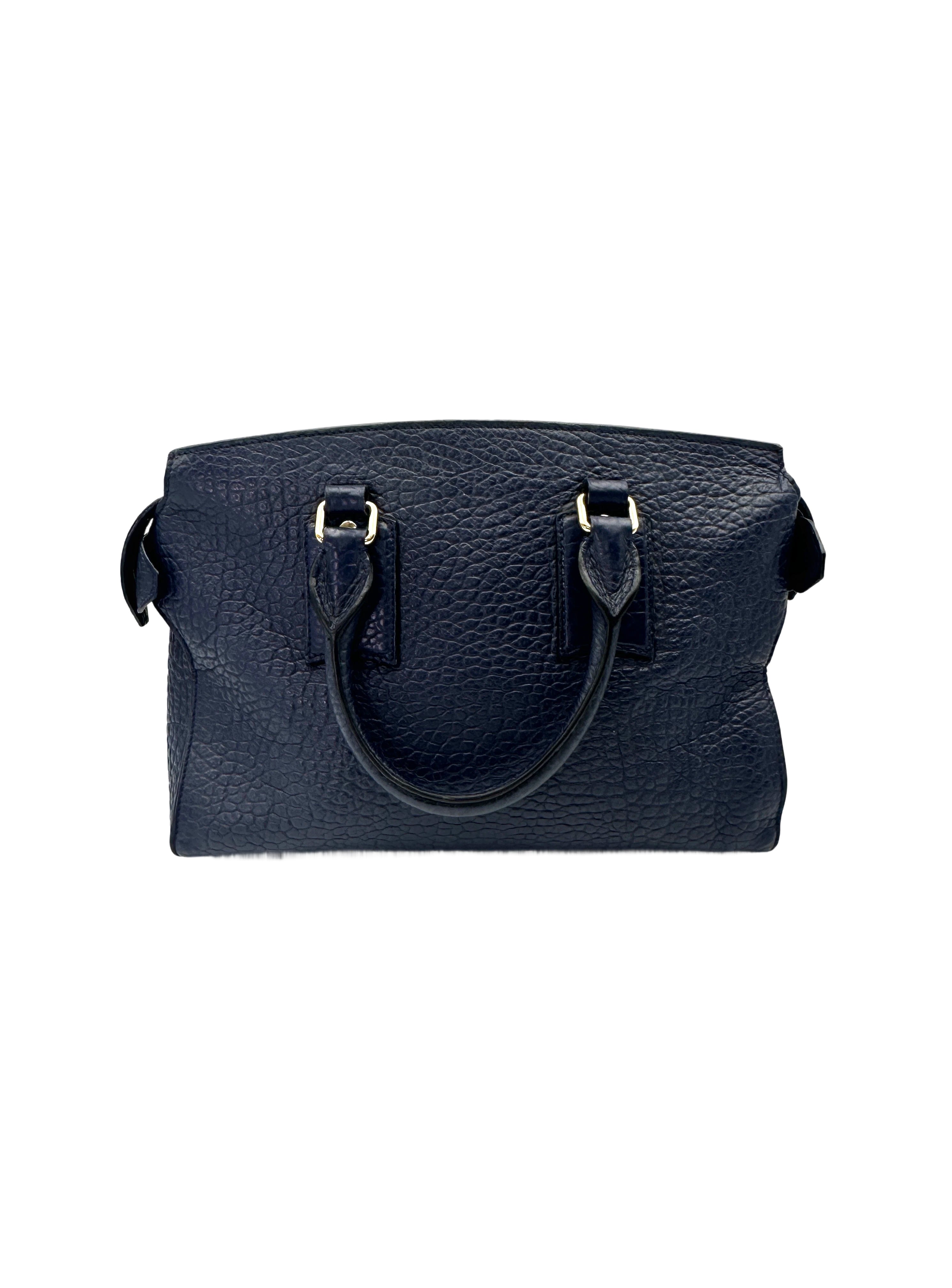 Burberry Clifton Black Leather Handle Bag BR64