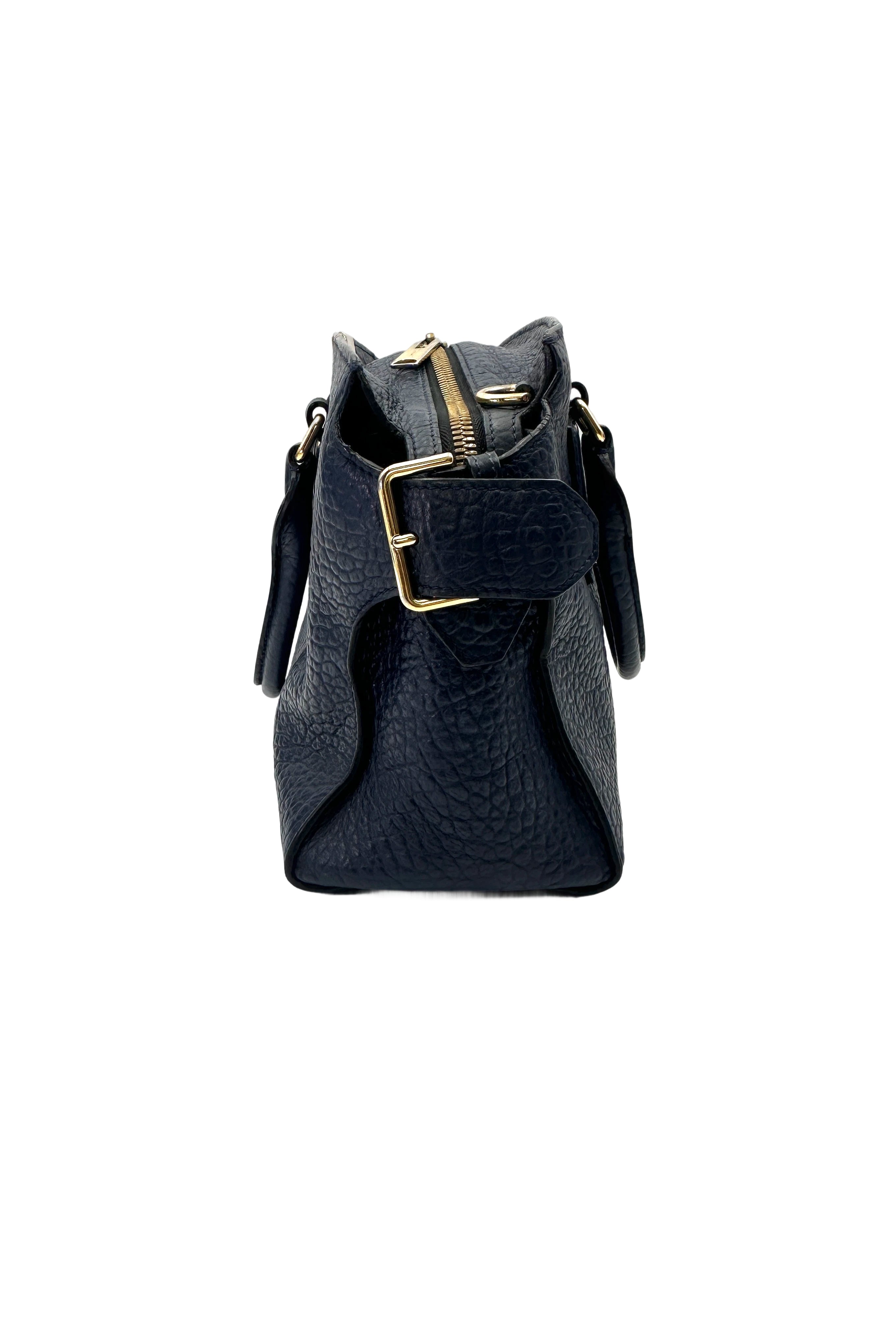 Burberry Clifton Black Leather Handle Bag BR64