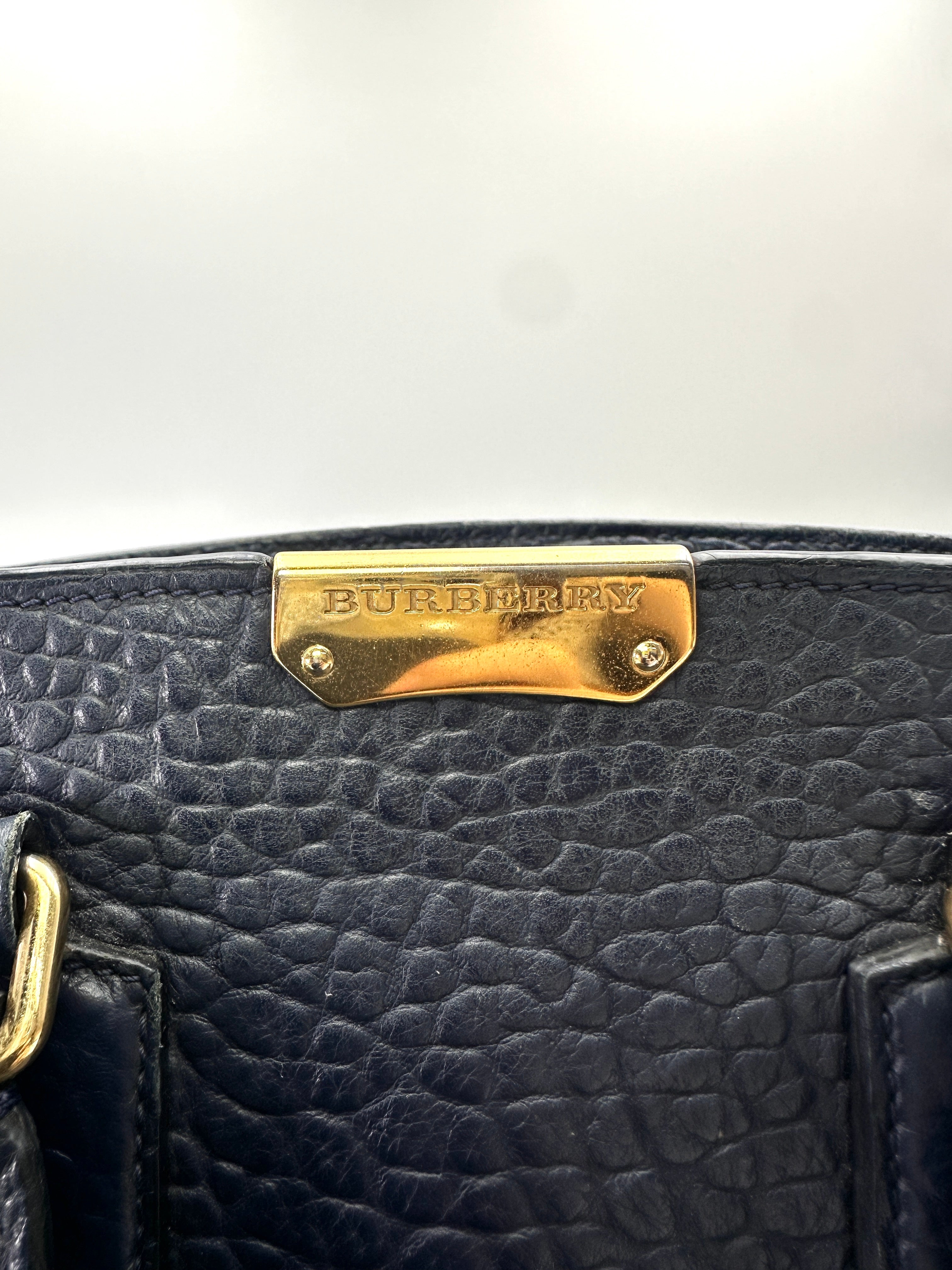 Burberry Clifton Black Leather Handle Bag BR64
