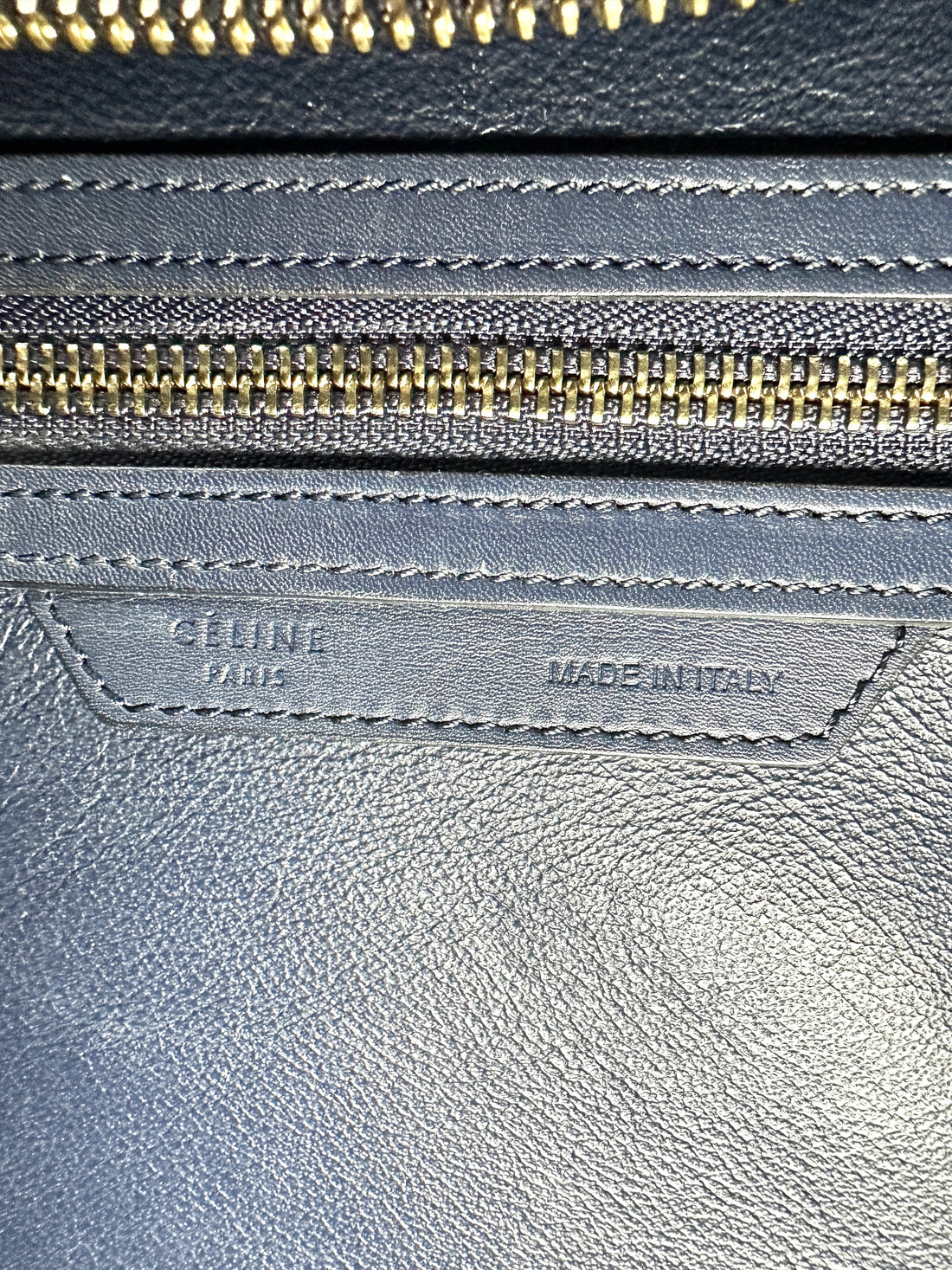 Celine Luggage Black Leather Tote Handle Bag CE164