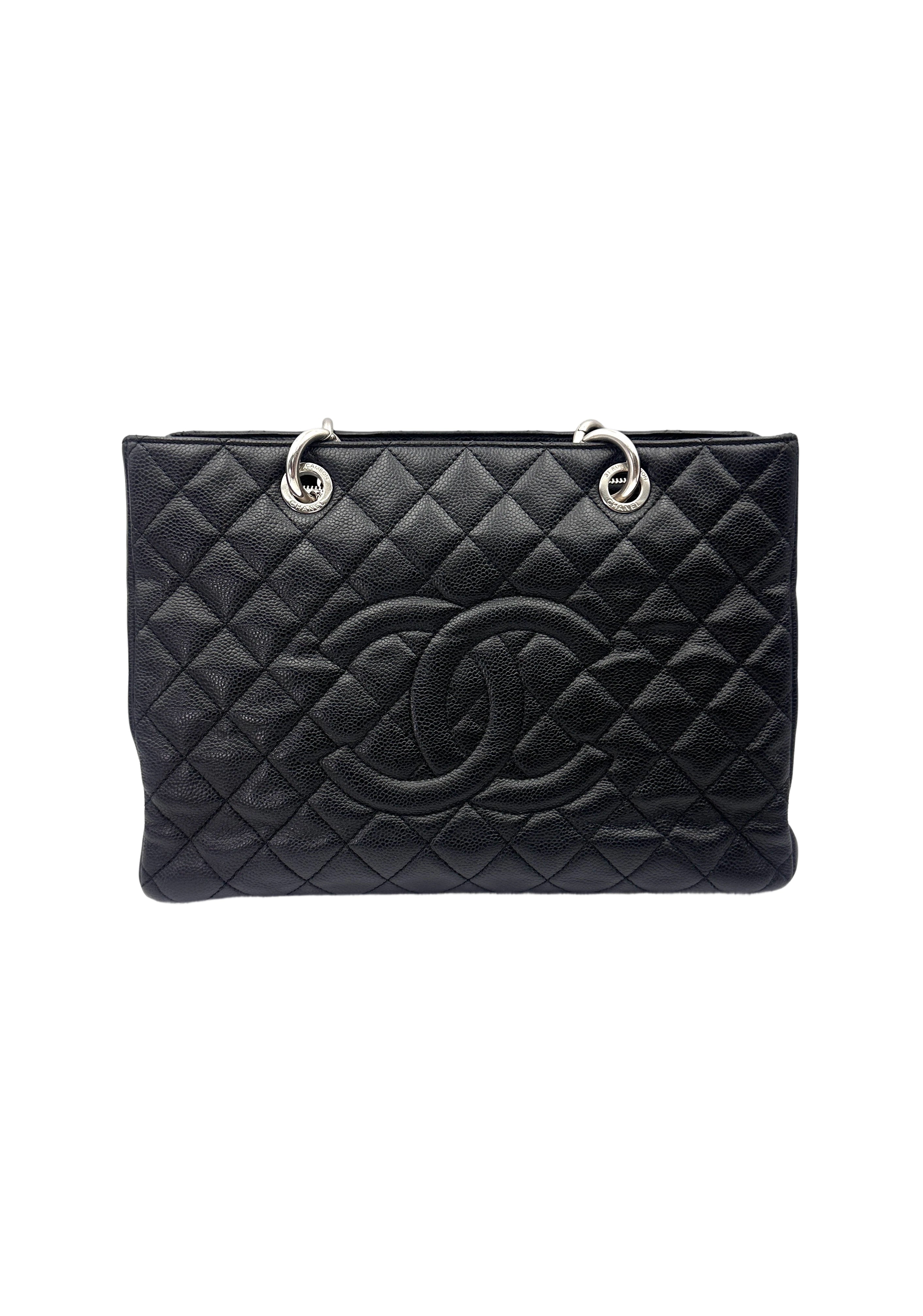 Chanel GST Black Quilted Leather Tote Handle Bag(16***86) CC2040