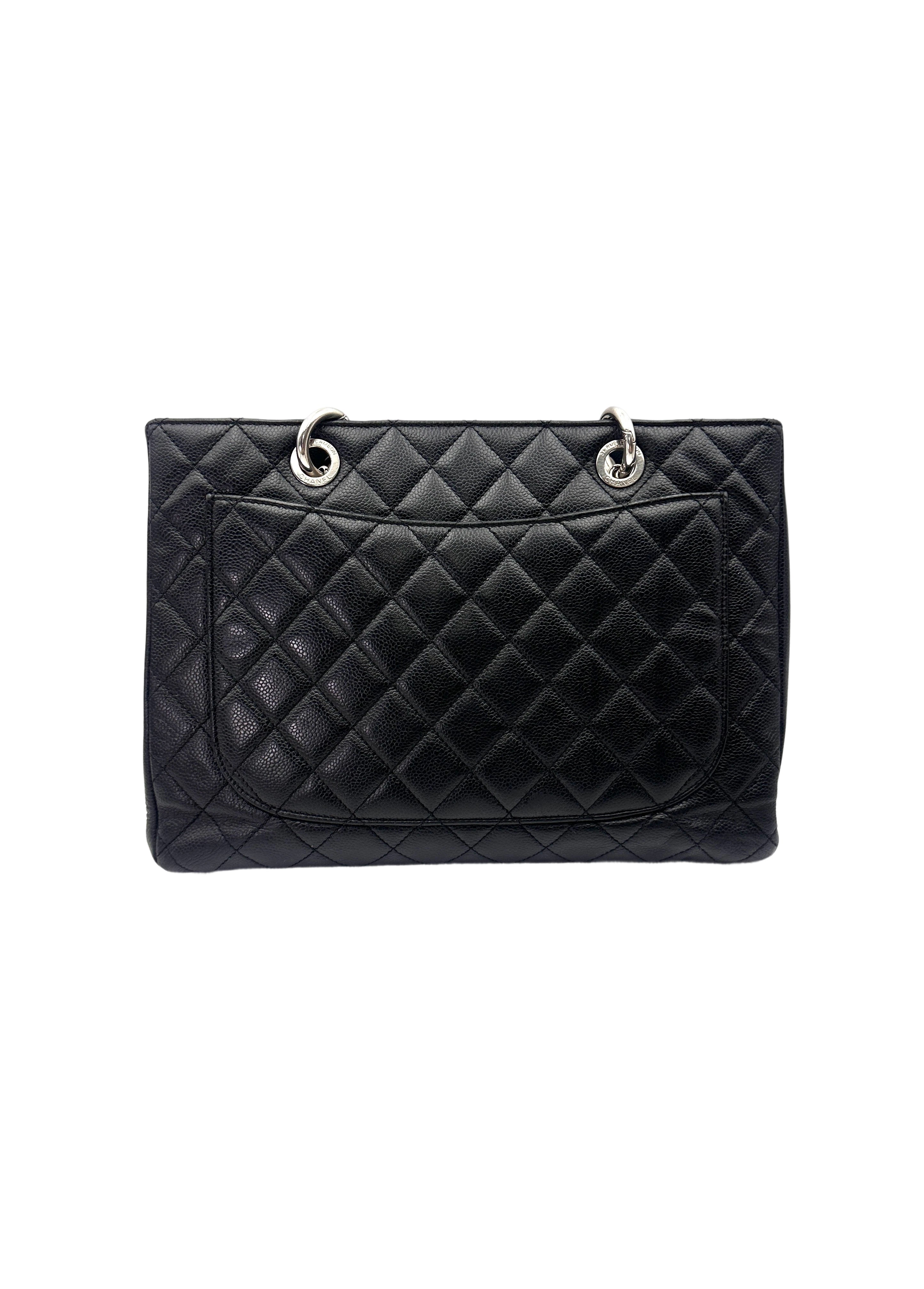 Chanel GST Black Quilted Leather Tote Handle Bag(16***86) CC2040