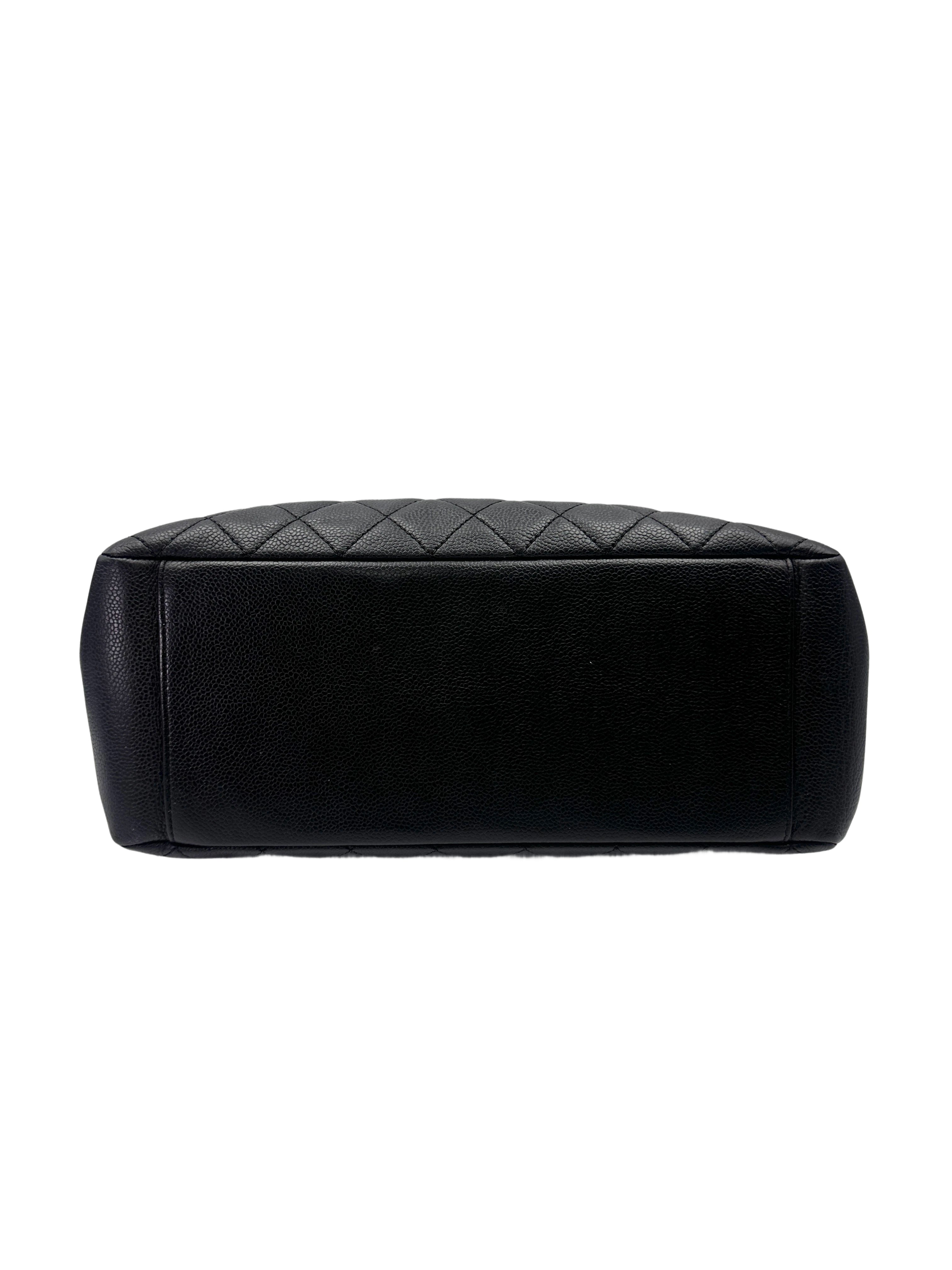 Chanel GST Black Quilted Leather Tote Handle Bag(16***86) CC2040