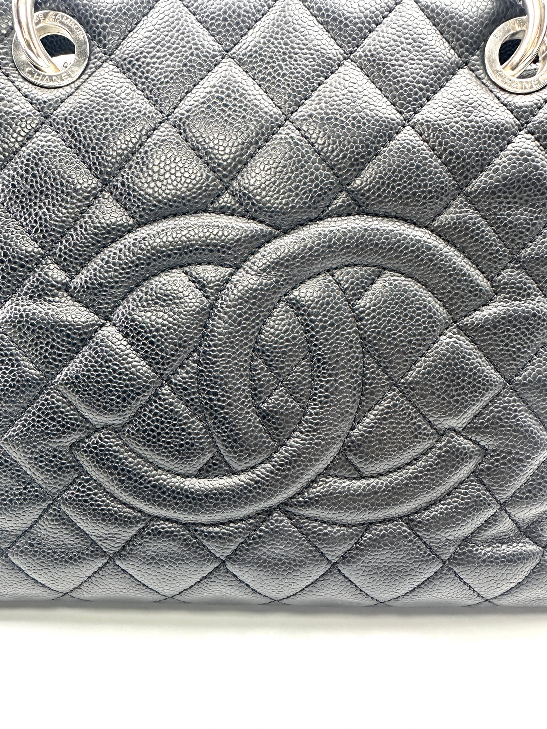 Chanel GST Black Quilted Leather Tote Handle Bag(16***86) CC2040