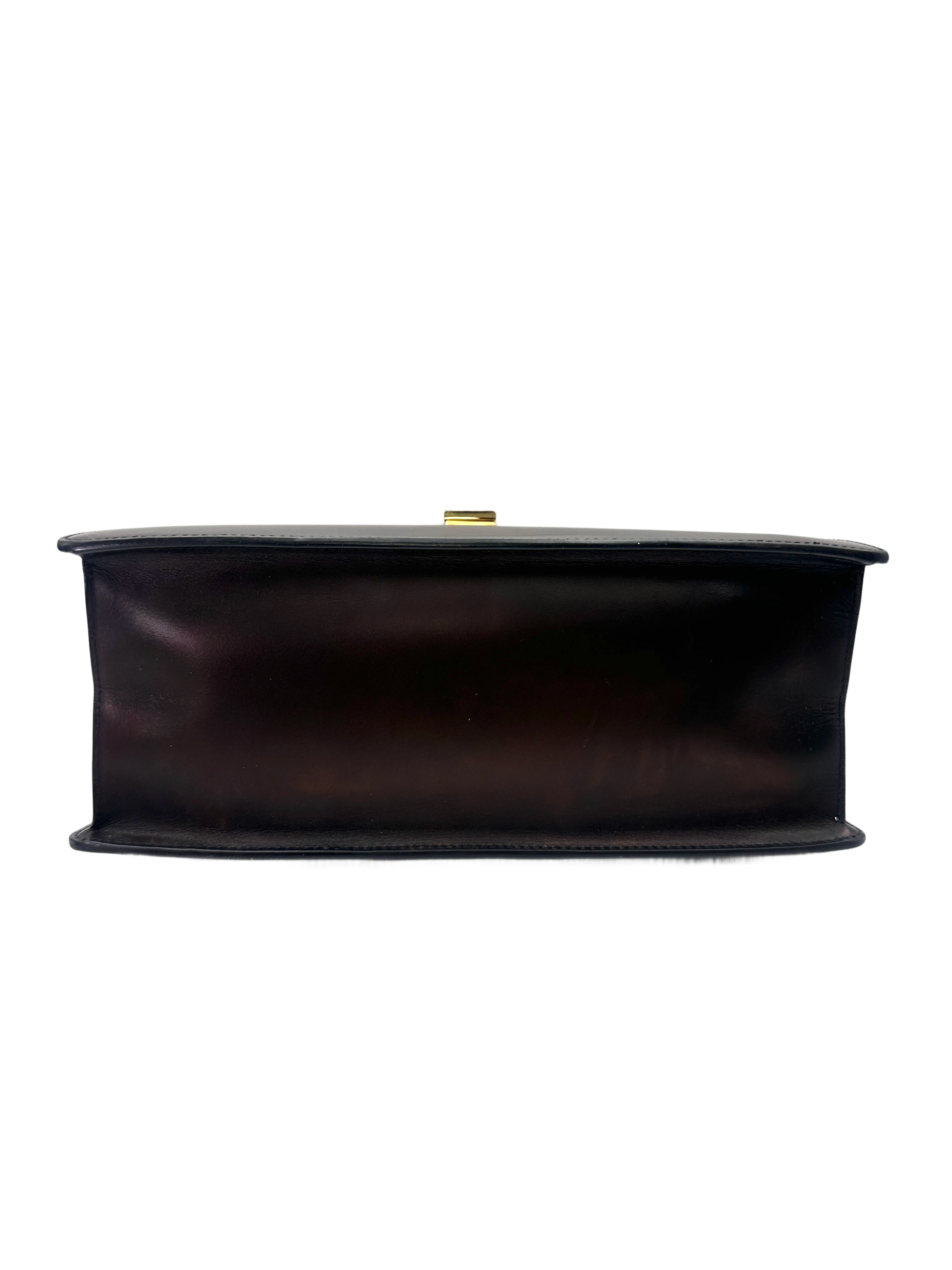 Gucci Sylvie Black Leather Shoulder Bag GG1115