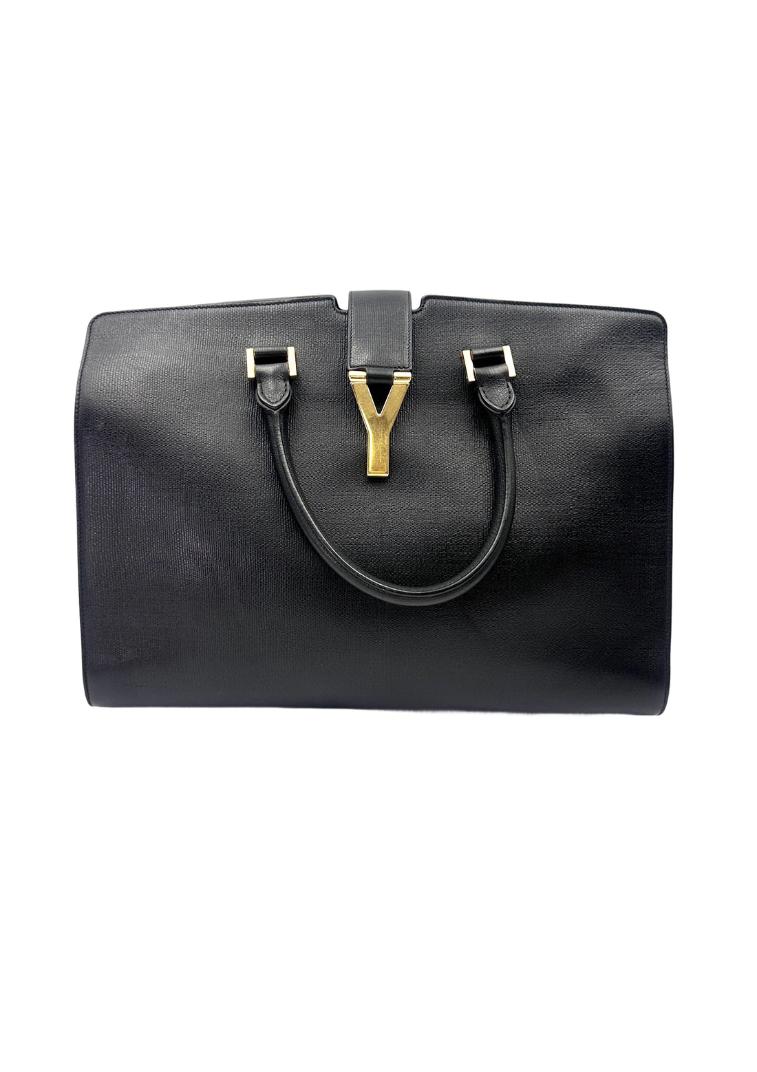 Saint Laurent Cabas Y Black Leather Handle Bag SL242