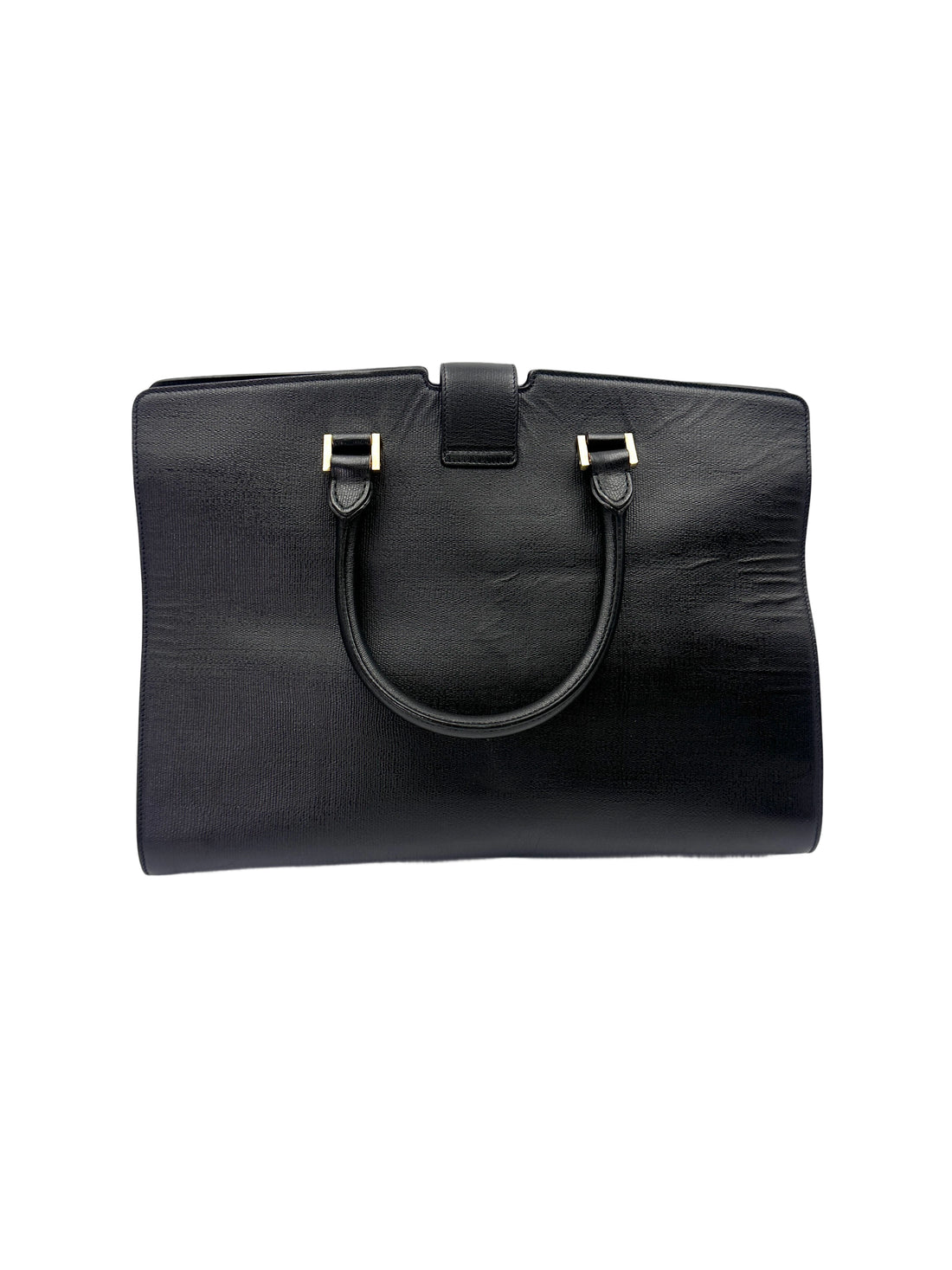 Saint Laurent Cabas Y Black Leather Handle Bag SL242