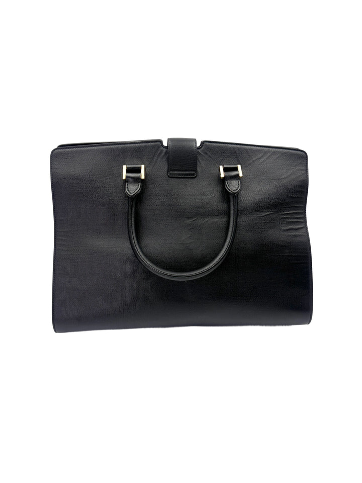 Saint Laurent Cabas Y Black Leather Handle Bag SL242