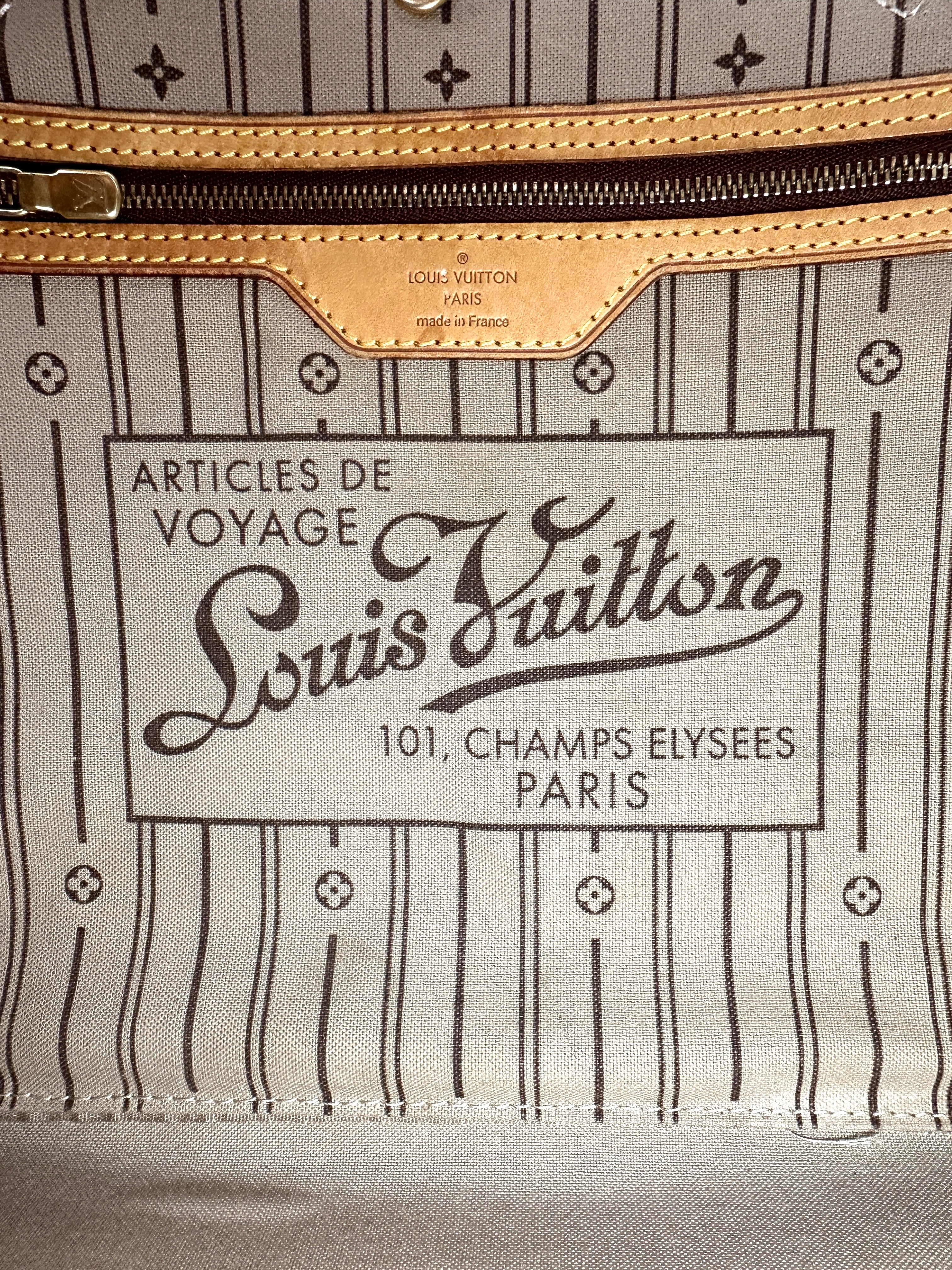 Louis Vuitton Neverfull MM Monogram Canvas Handle Bag LV2861