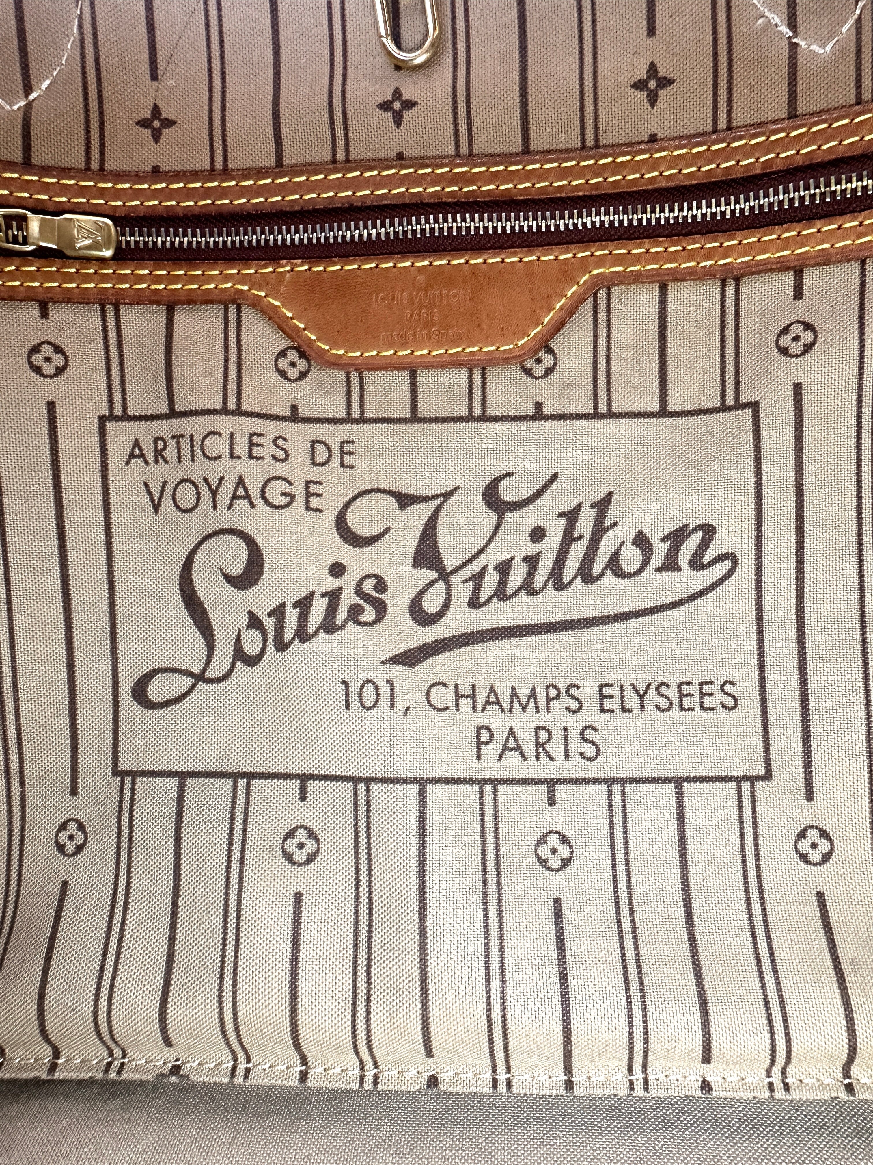 Louis Vuitton Neverfull MM Monogram Canvas Handle Bag LV2860