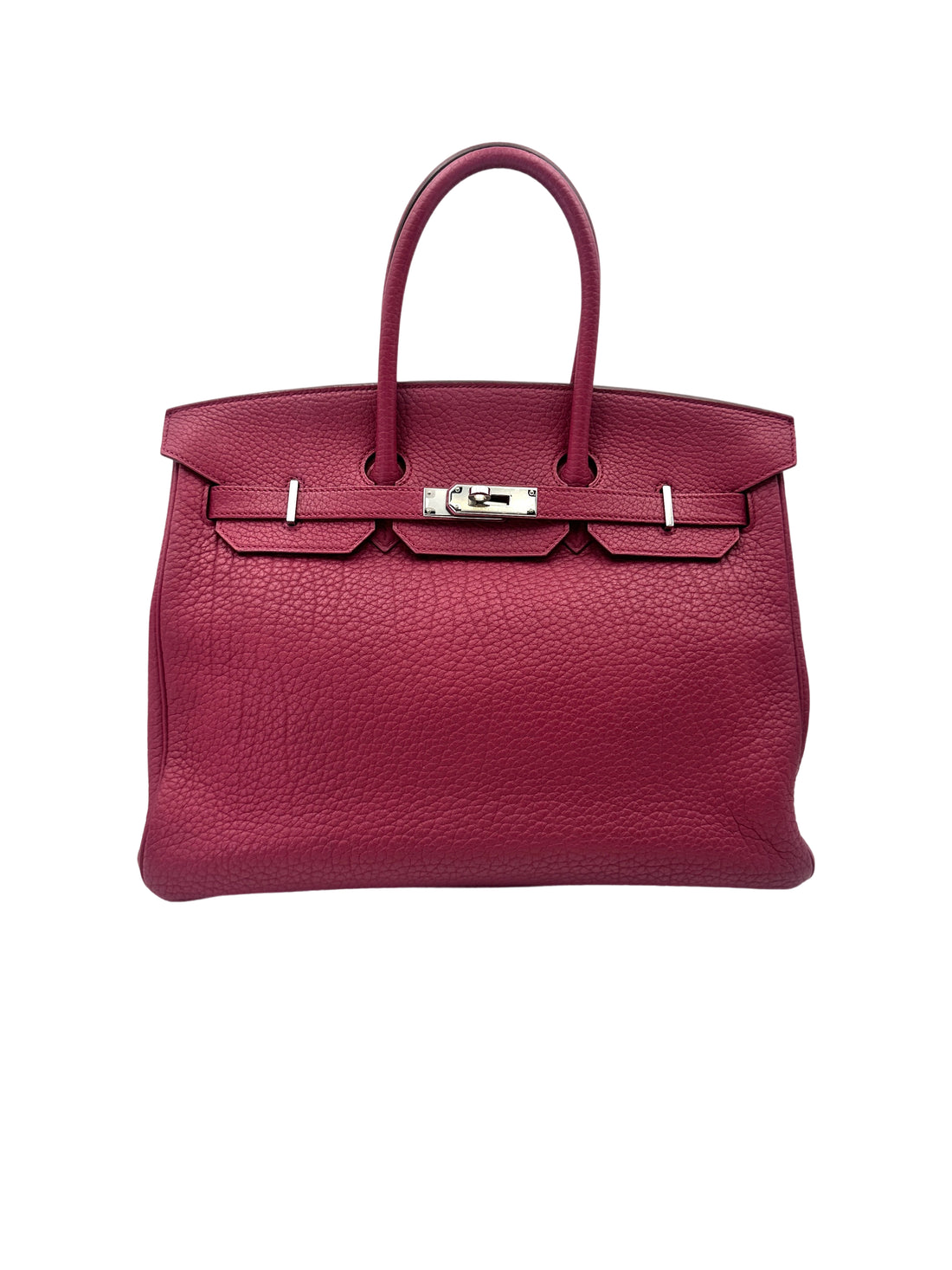Hermes Birkin35 Pink Leather Top Handle Bag HR130