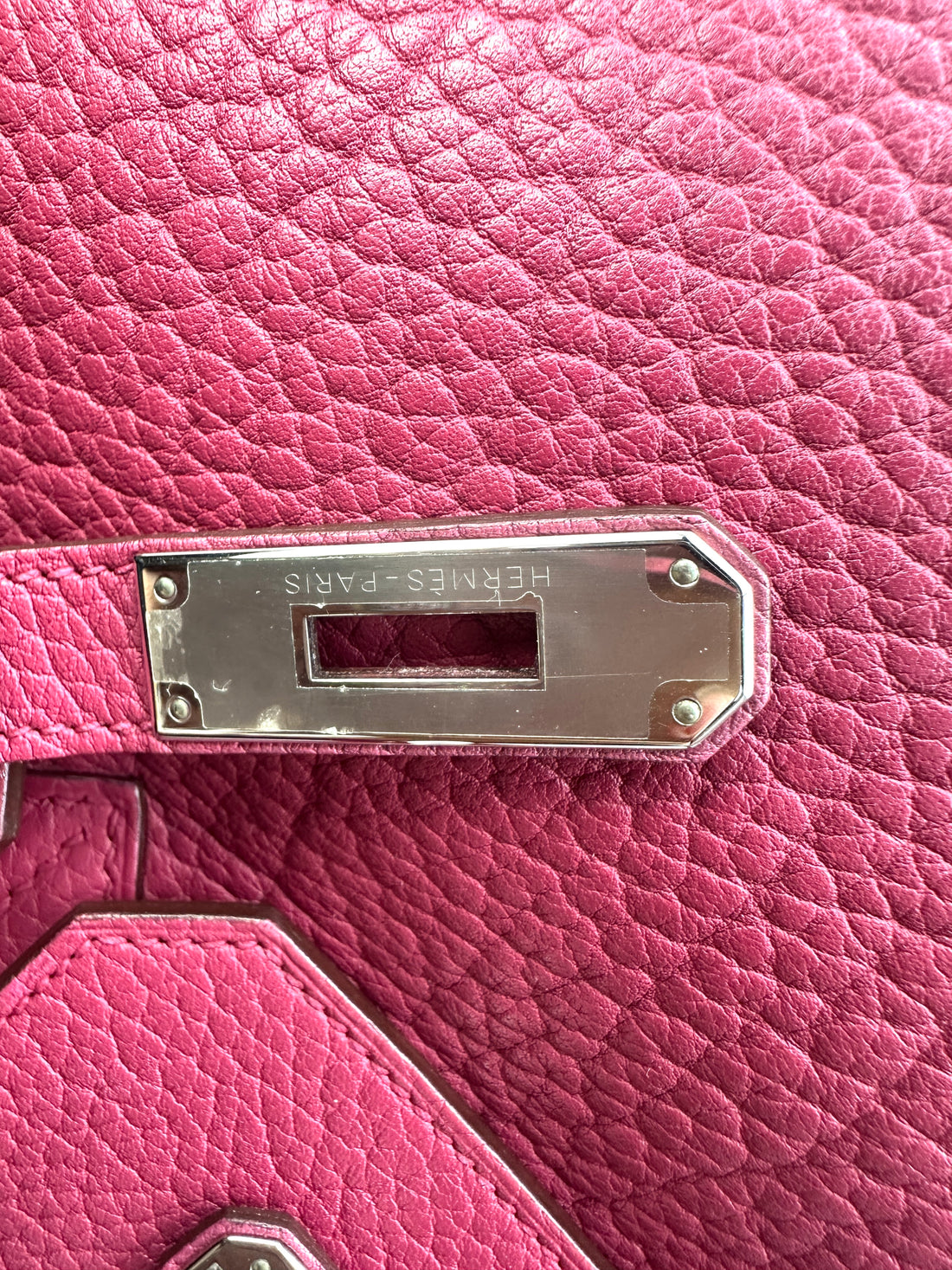 Hermes Birkin35 Pink Leather Top Handle Bag HR130