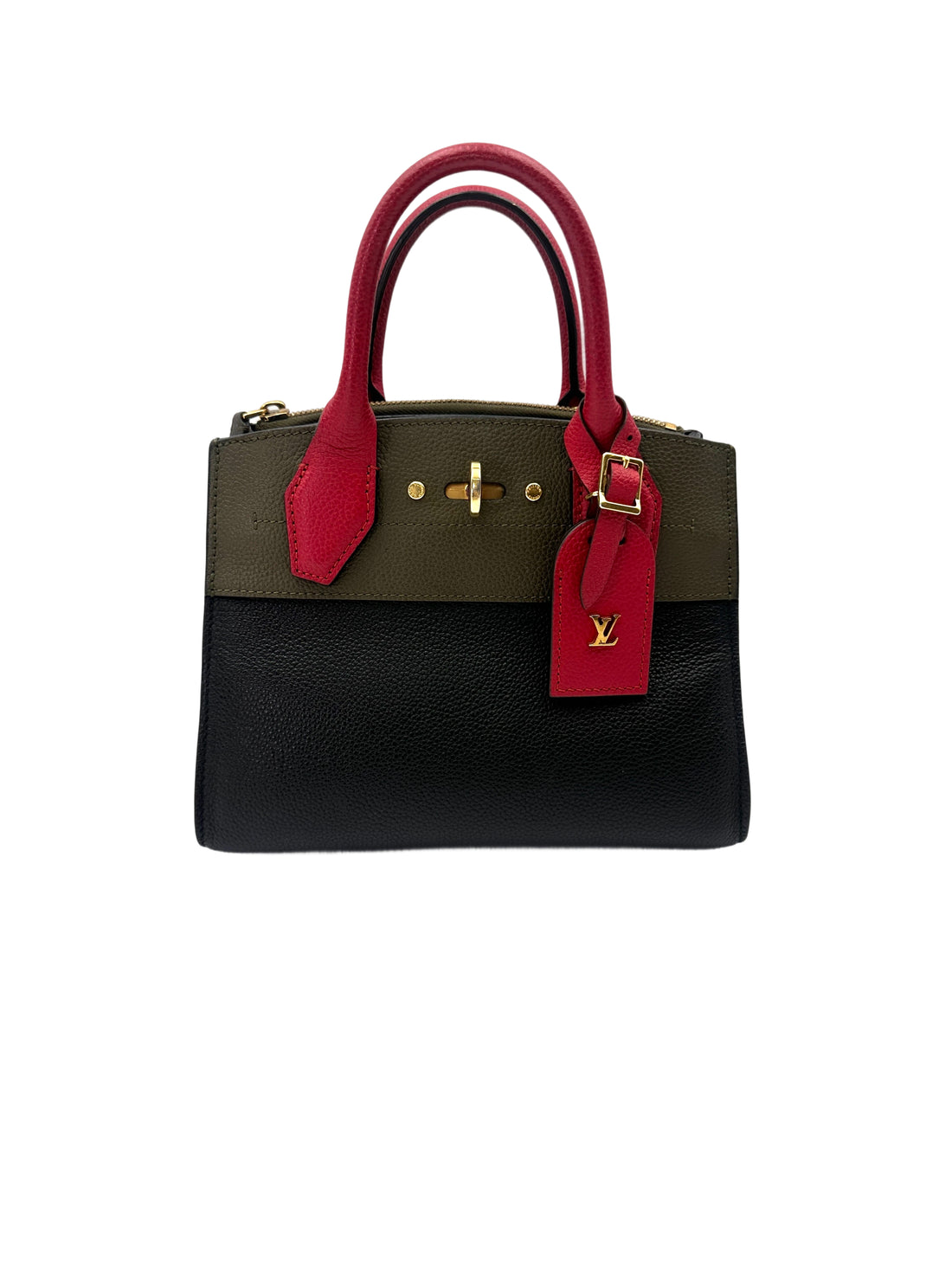 Louis Vuitton City Steamer Multicolor Grained Leather Handle Bag LV2852