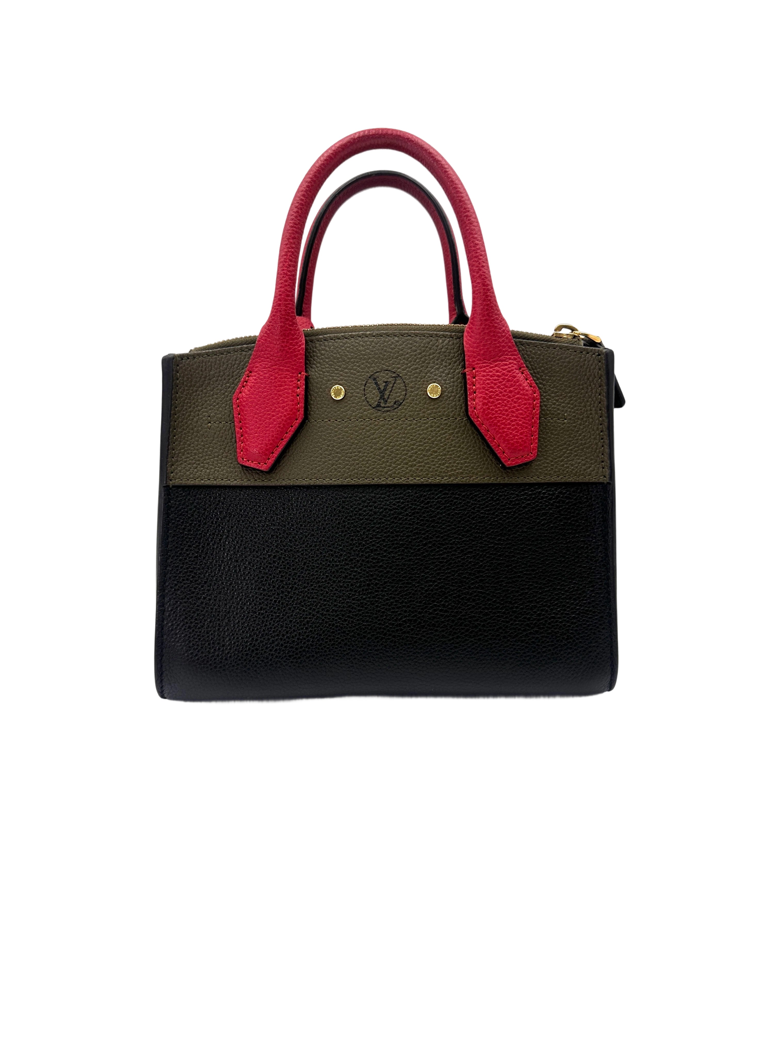 Louis Vuitton City Steamer Multicolor Grained Leather Handle Bag LV2852