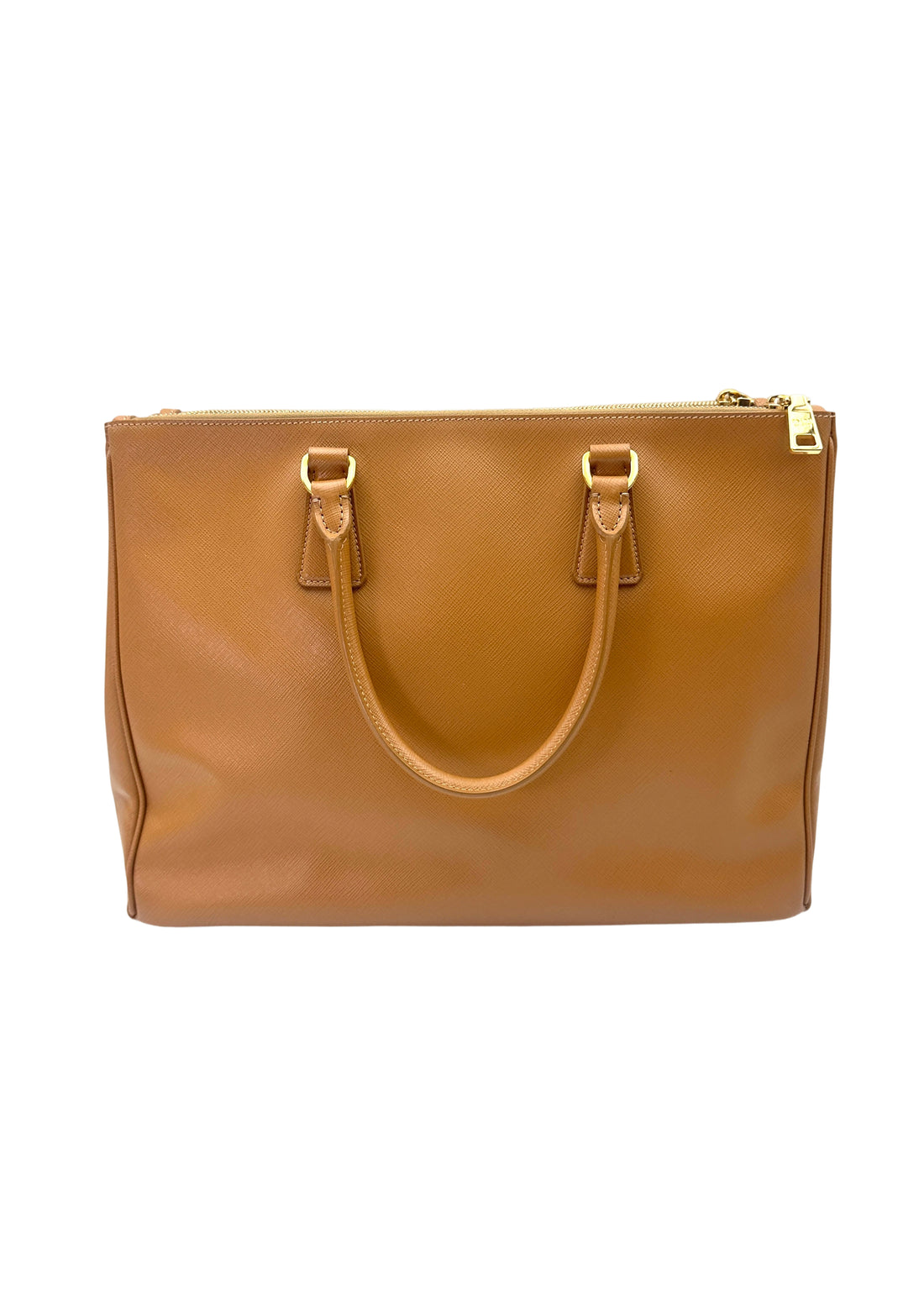 Prada Galleria Brown Saffiano Leather Handle Bag PR397