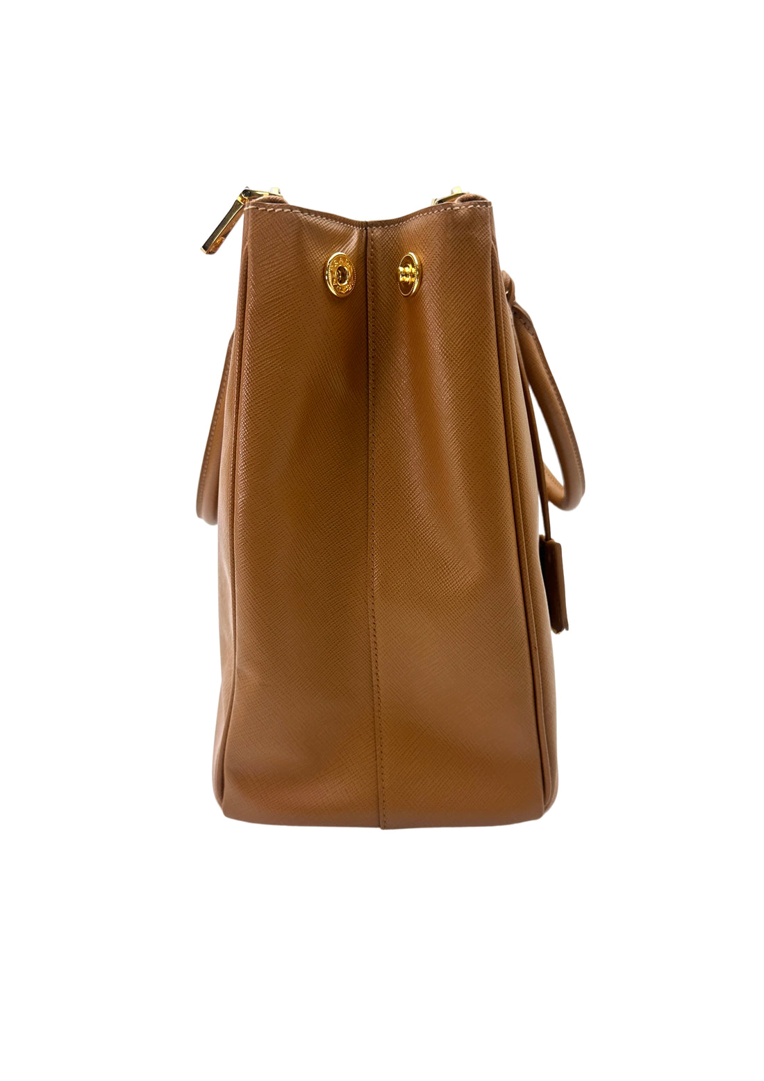 Prada Galleria Brown Saffiano Leather Handle Bag PR397